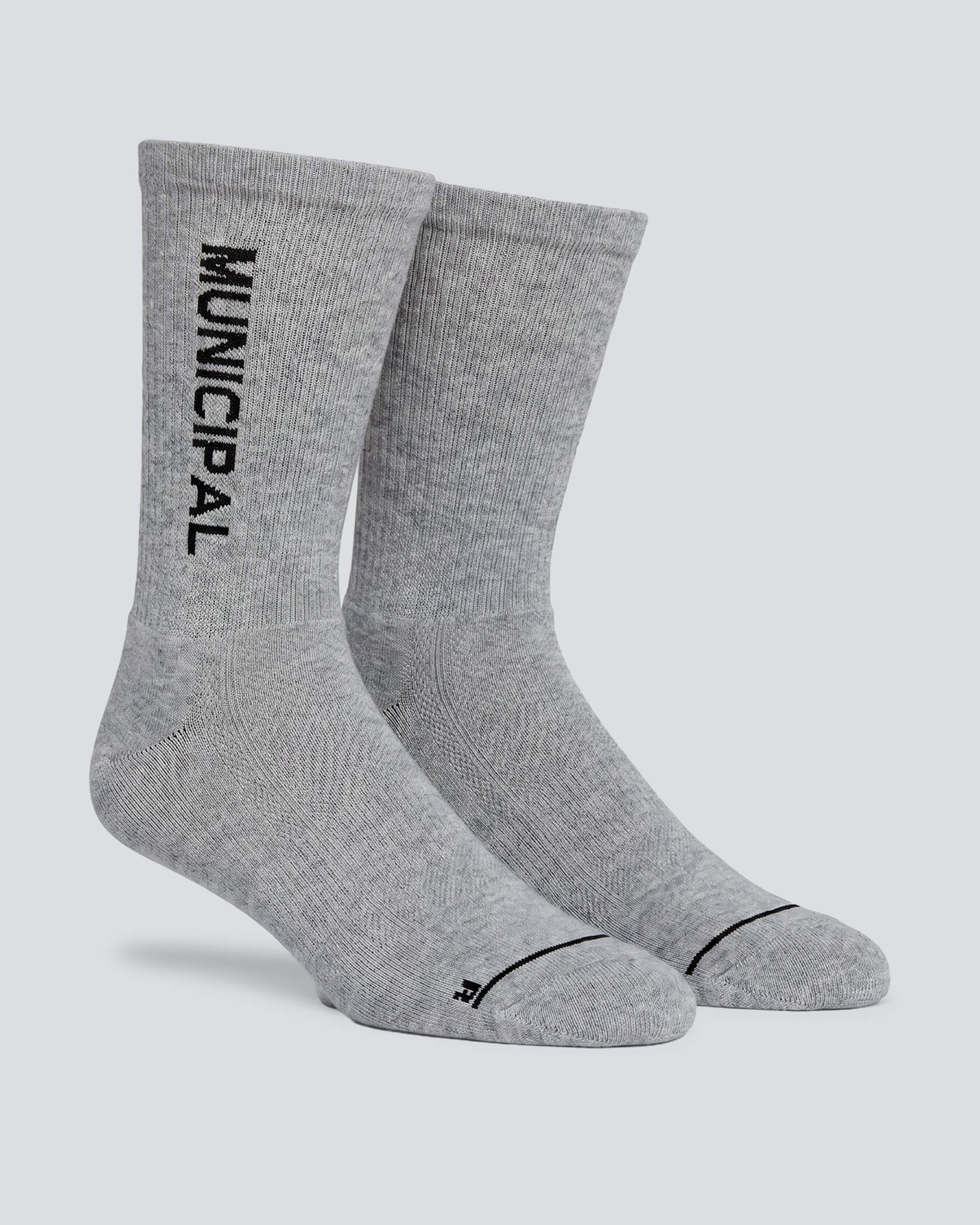 Sport Utility Crew Sock |Athletic Gray| side
