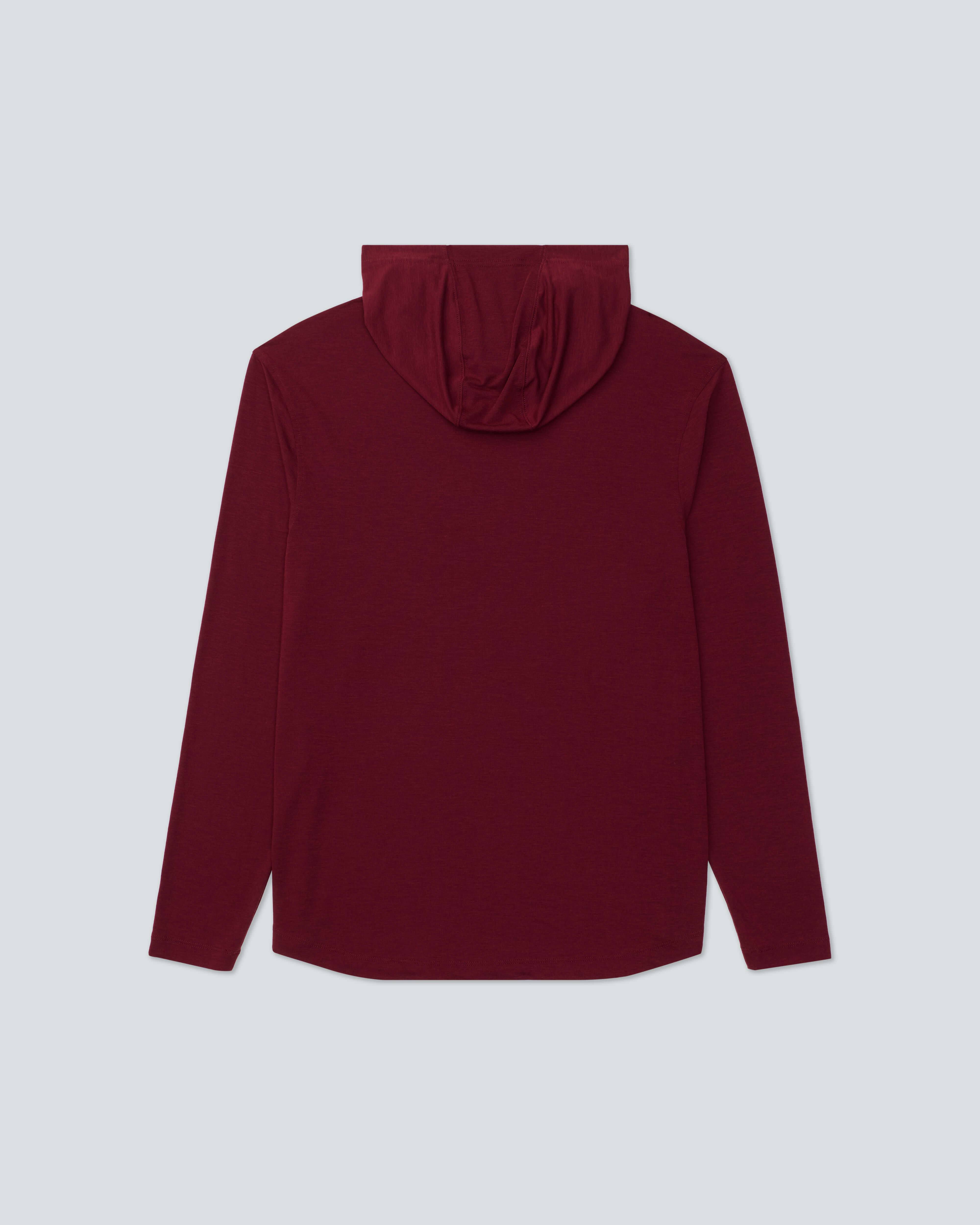Sport Utility LS Hooded T-Shirt |Merlot Heather| flat back