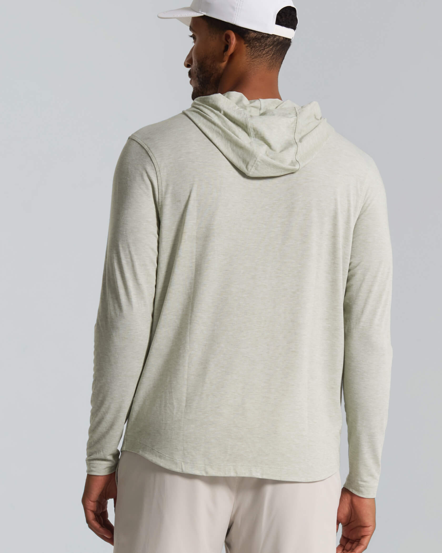Sport Utility LS Hooded T-Shirt |Seagrass Heather| back