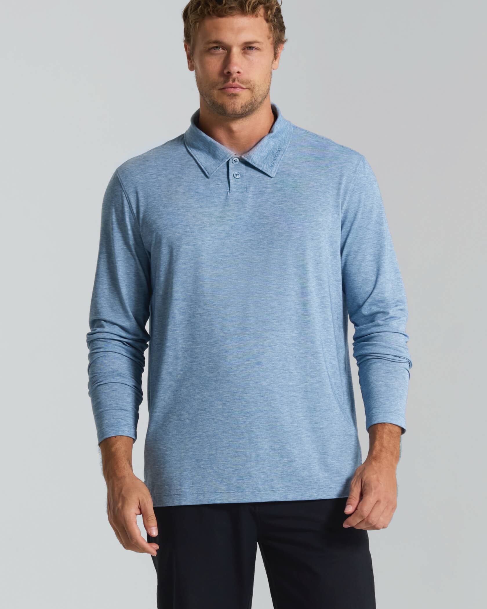 Sport Utility LS Polo |Blue Wing Heather| front