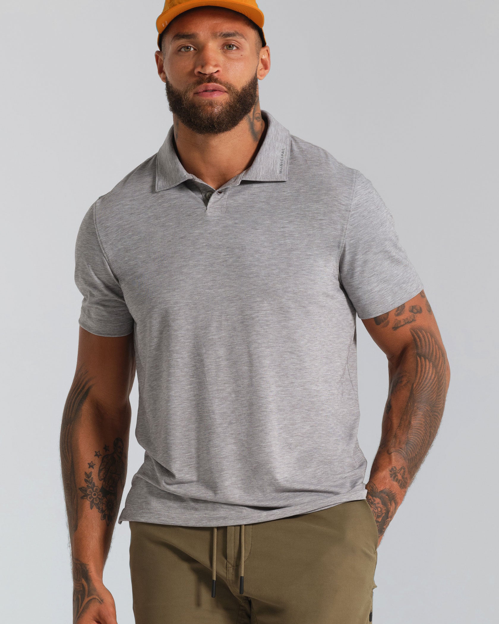 Sport Utility Polo |Athletic Gray Heather| front