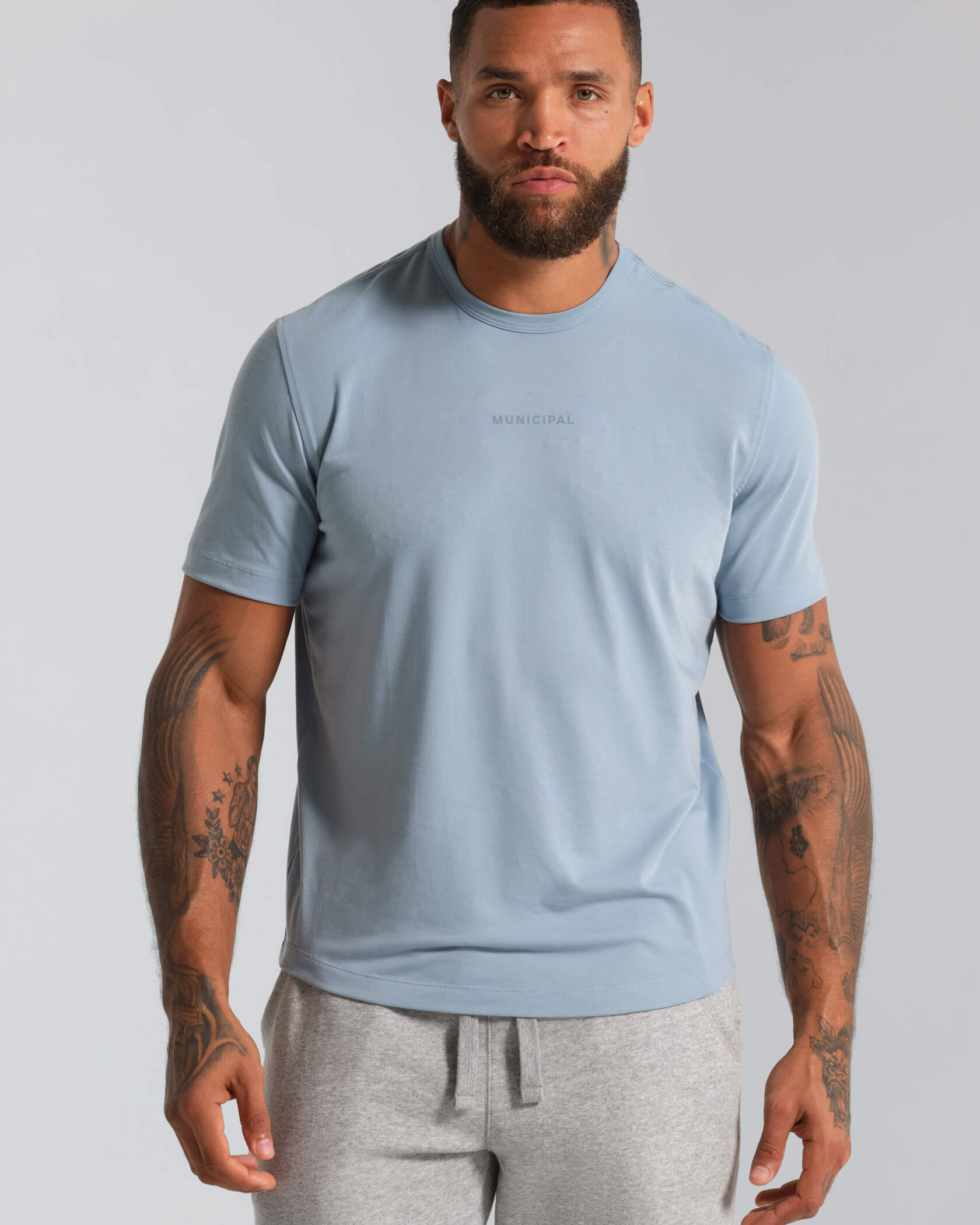 Sport Utility SS T-Shirt |Ash Blue| front