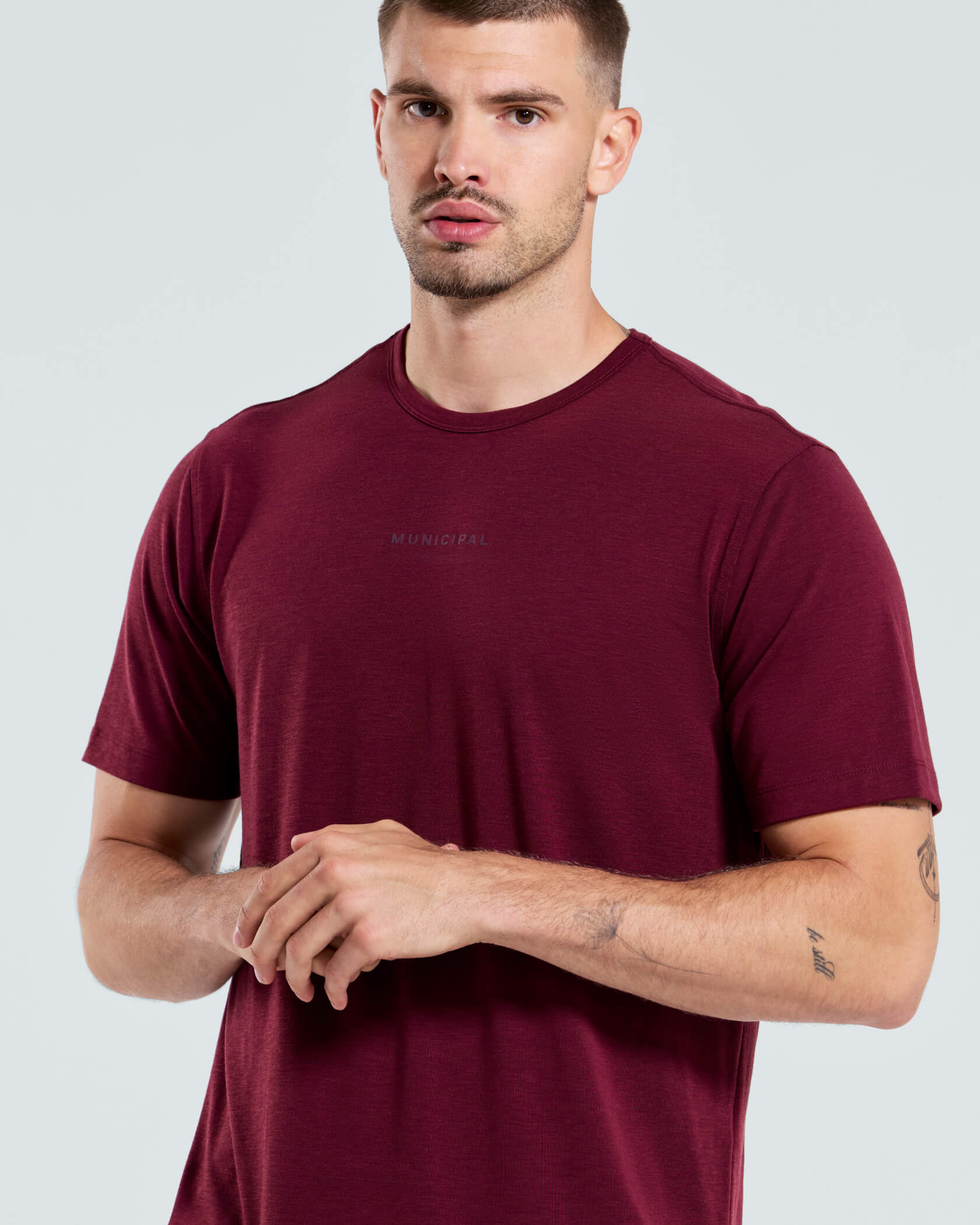 Sport Utility T-Shirt |Merlot Heather| detail