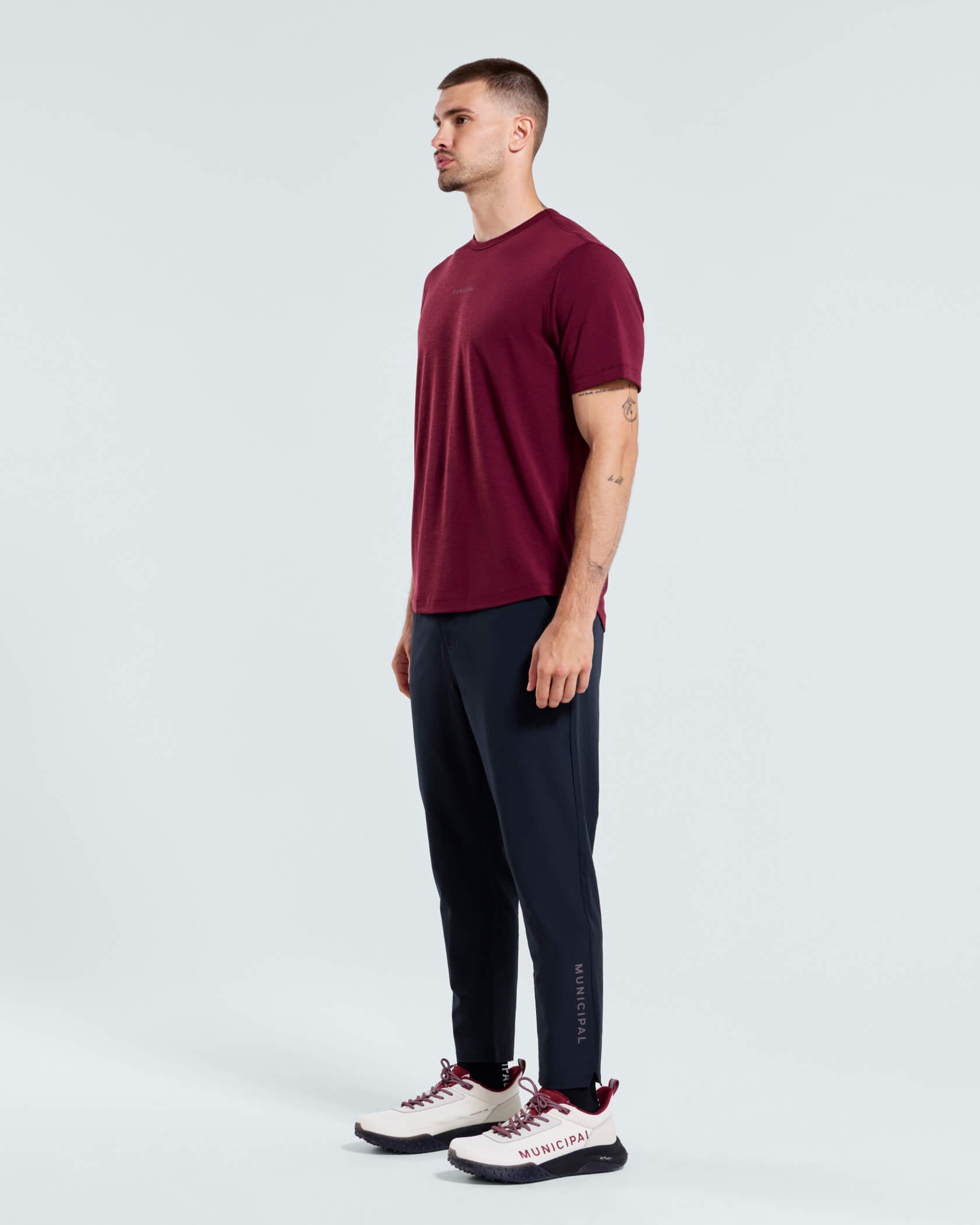 Sport Utility T-Shirt |Merlot Heather| side