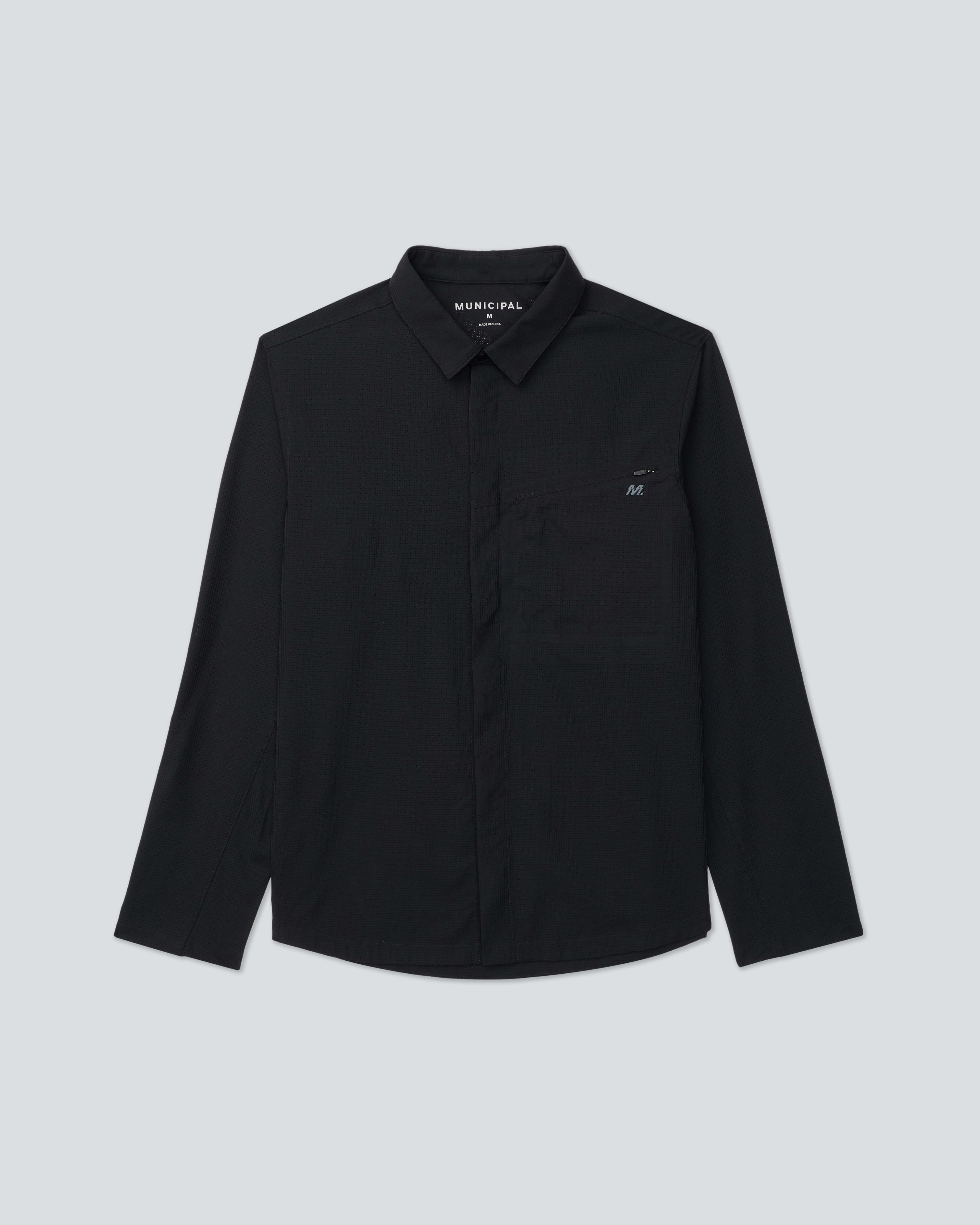 Sportcross Aerogrid Shirt |Black| flat front