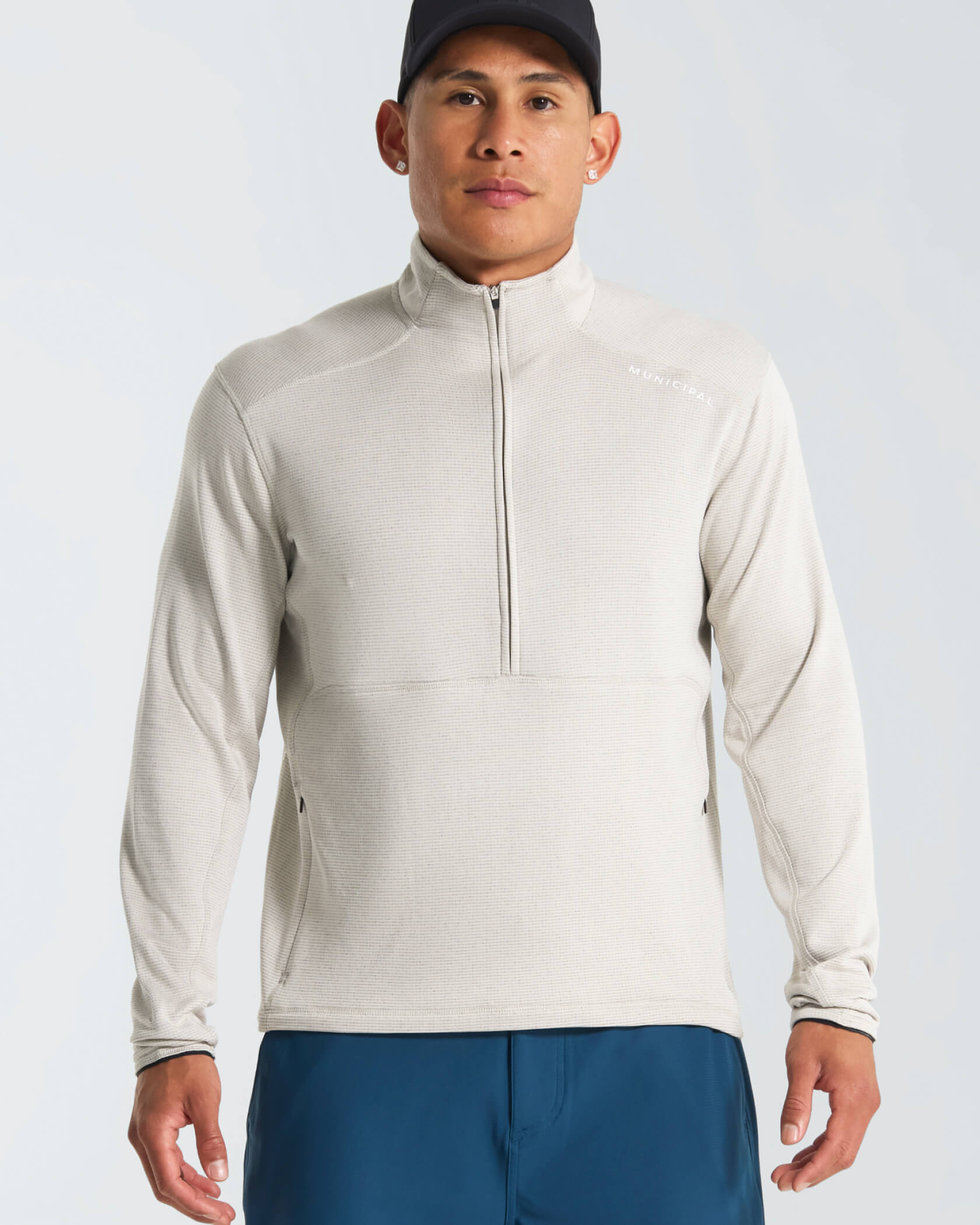 Sportcross Quarter Zip |Silver Lining Heather| front