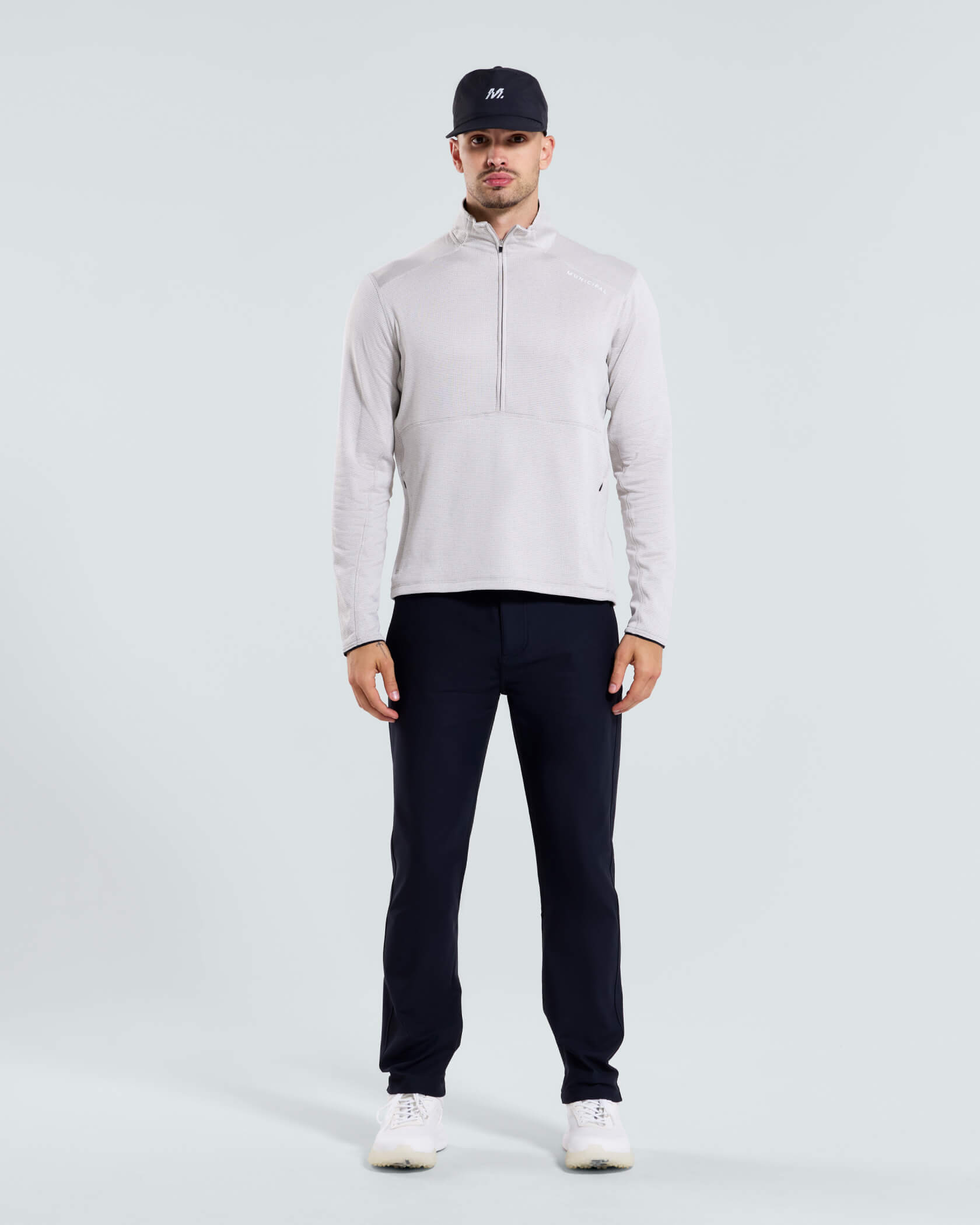 Sportcross Quarter Zip |Silver Lining Heather| front