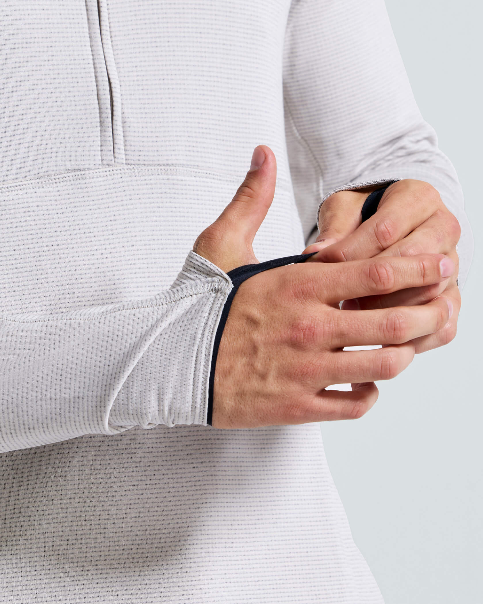 Sportcross Quarter Zip |Silver Lining Heather| detail