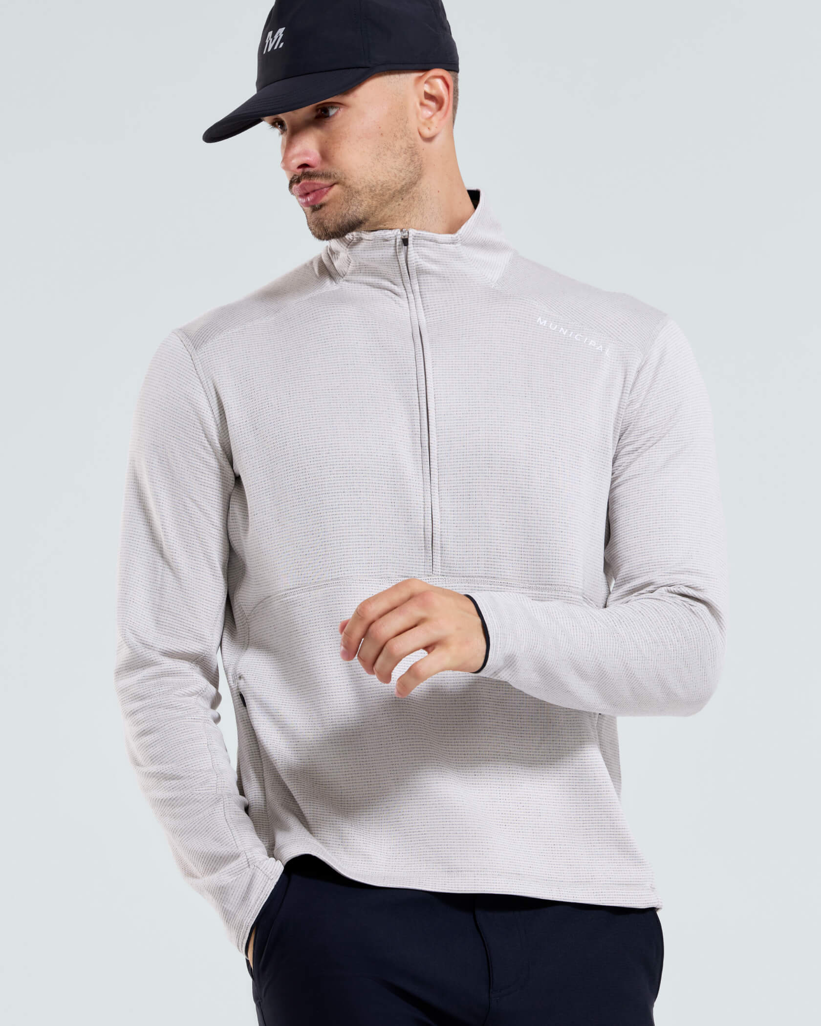 Sportcross Quarter Zip |Silver Lining Heather| lifestyle