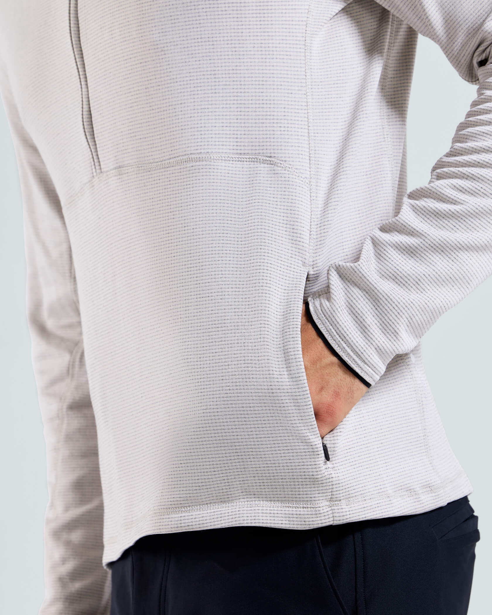 Sportcross Quarter Zip |Silver Lining Heather| pocket