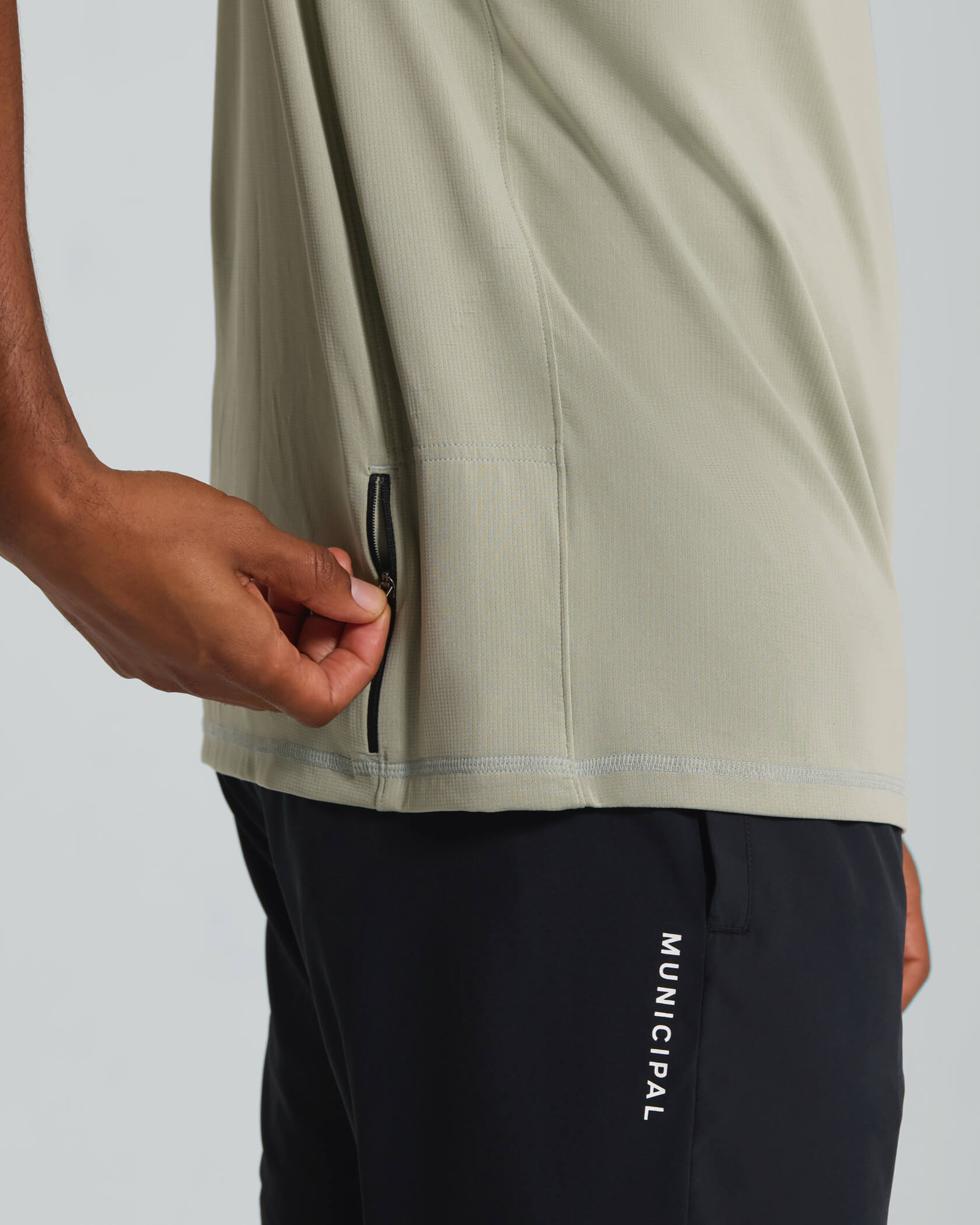 Sportcross Tech T-Shirt |Seagrass| pocket