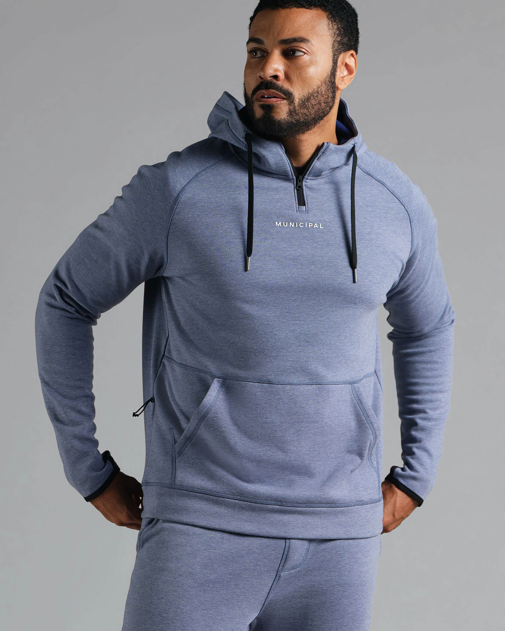 Training Camp Pro Hoodie |Navy Heather| front