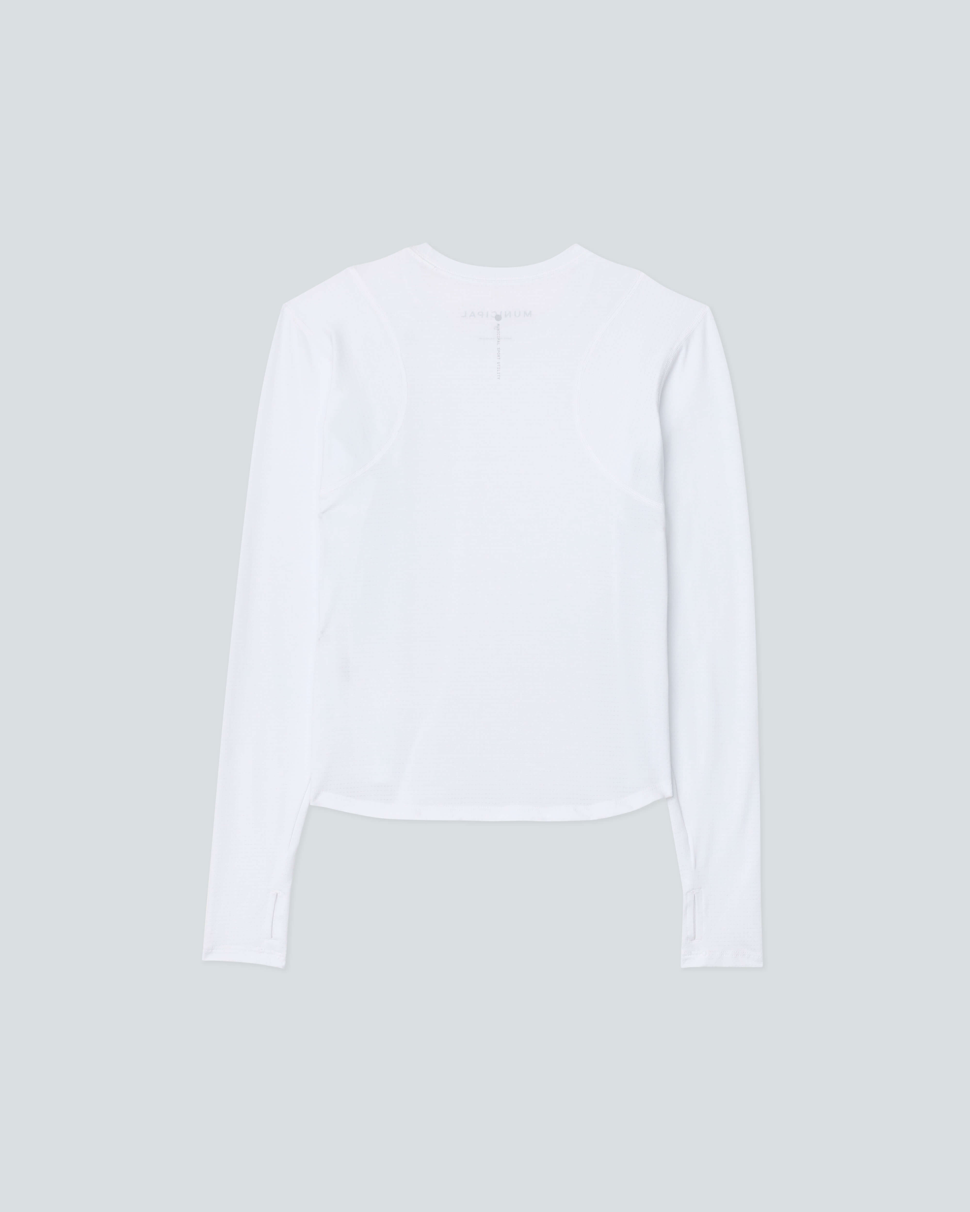 Women's 4AM. LS T-Shirt |White| flat back