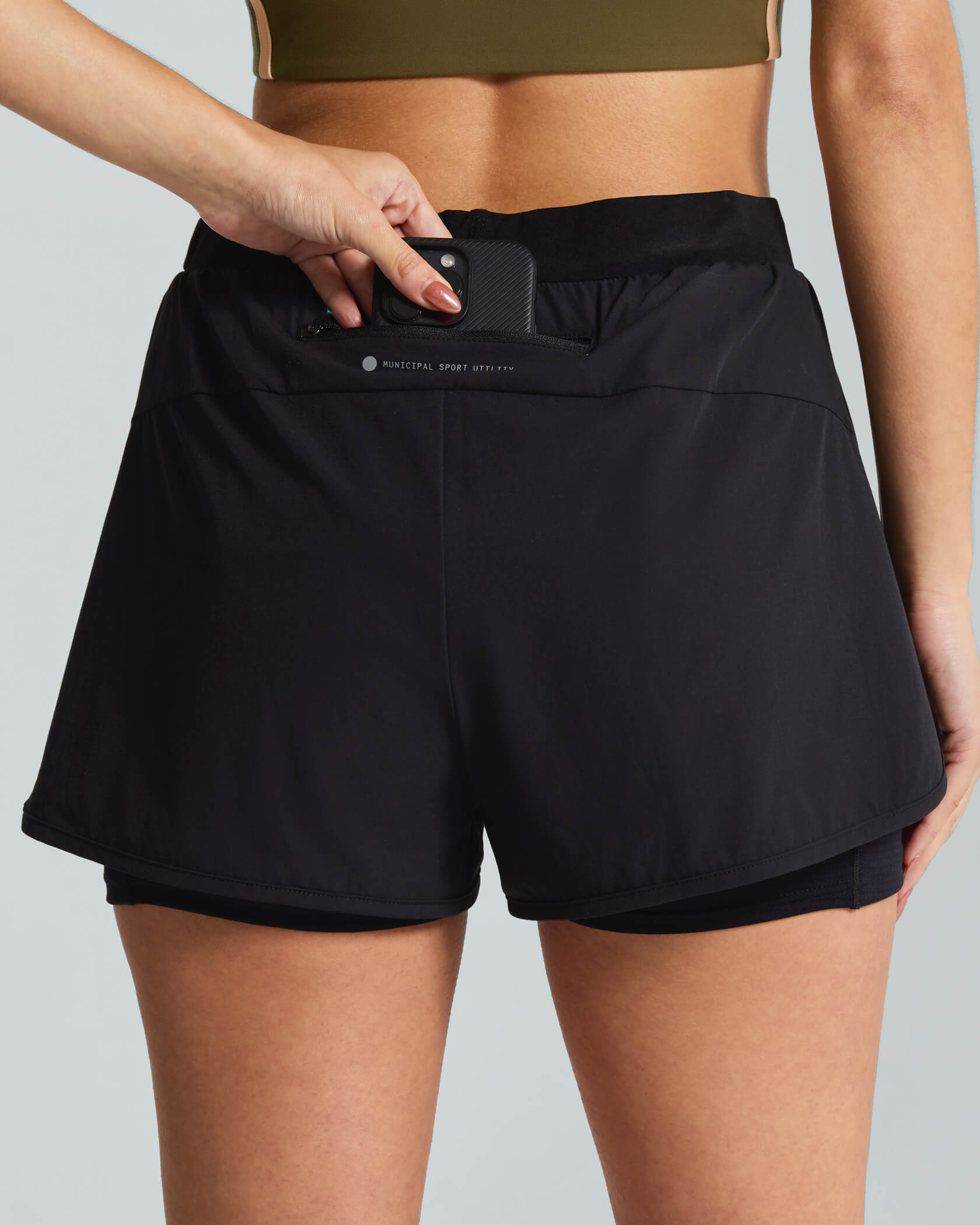 Women's 4AM. Shorts |Black| back