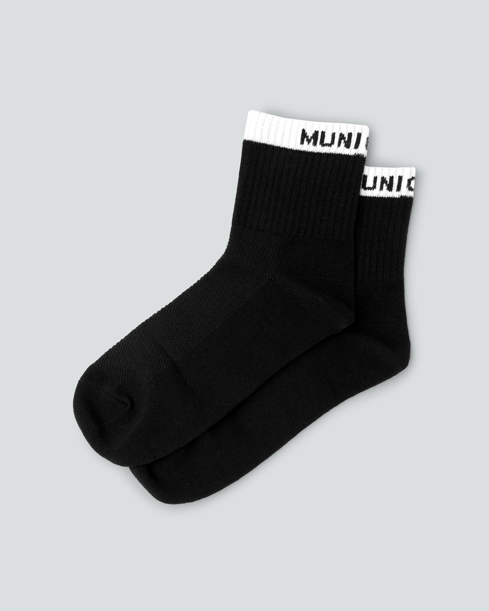 Women's Color Block Ankle Socks |Black / White| hover