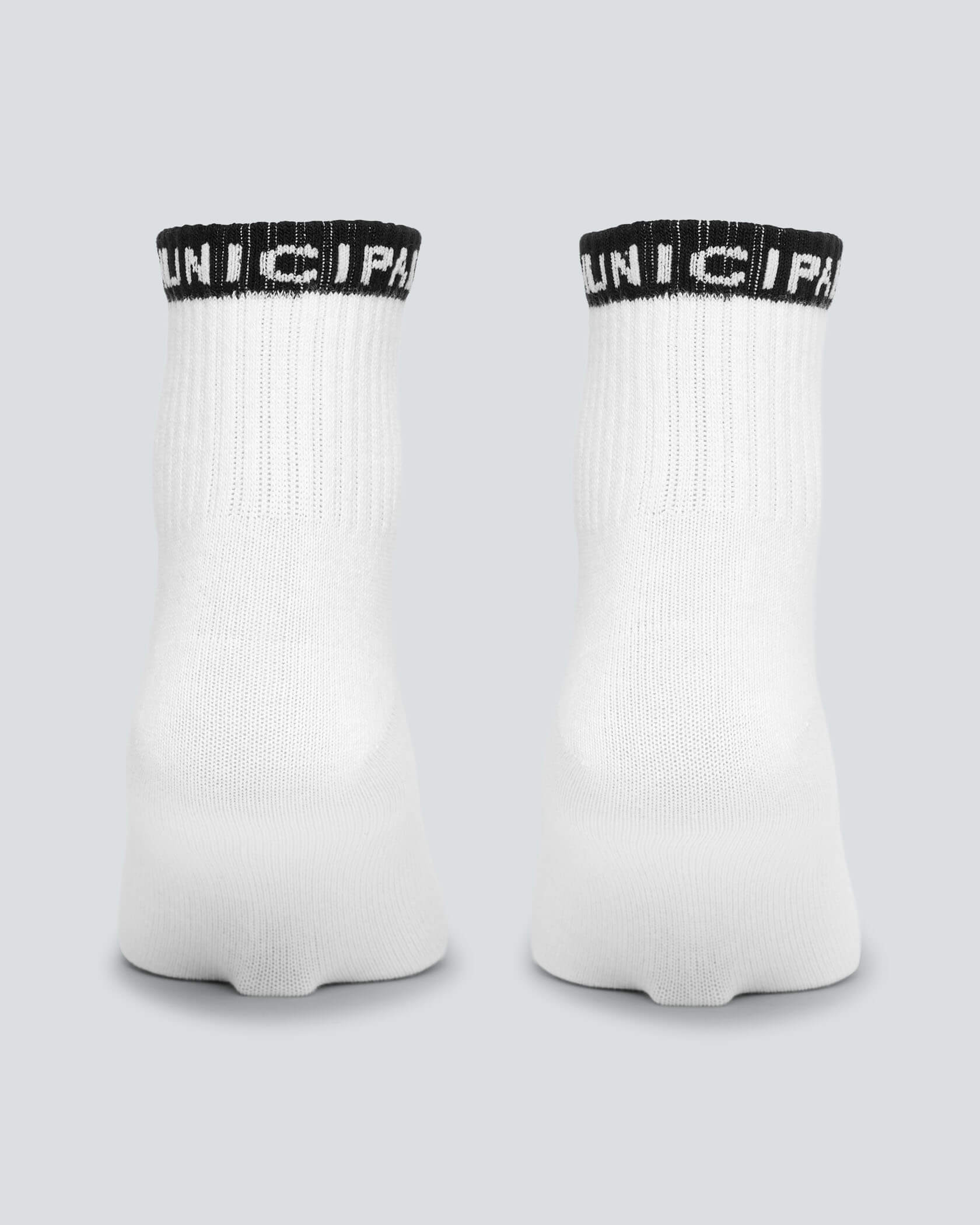 Women's Color Block Ankle Socks |White / Black| back