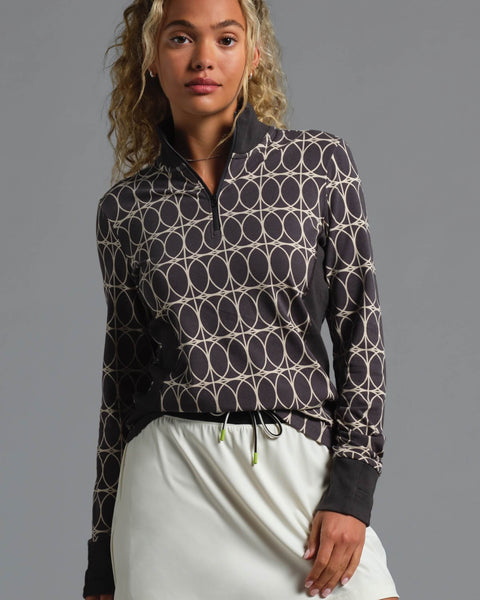 Women's Enduro Stretch Half Zip in Court Geo | MUNICIPAL