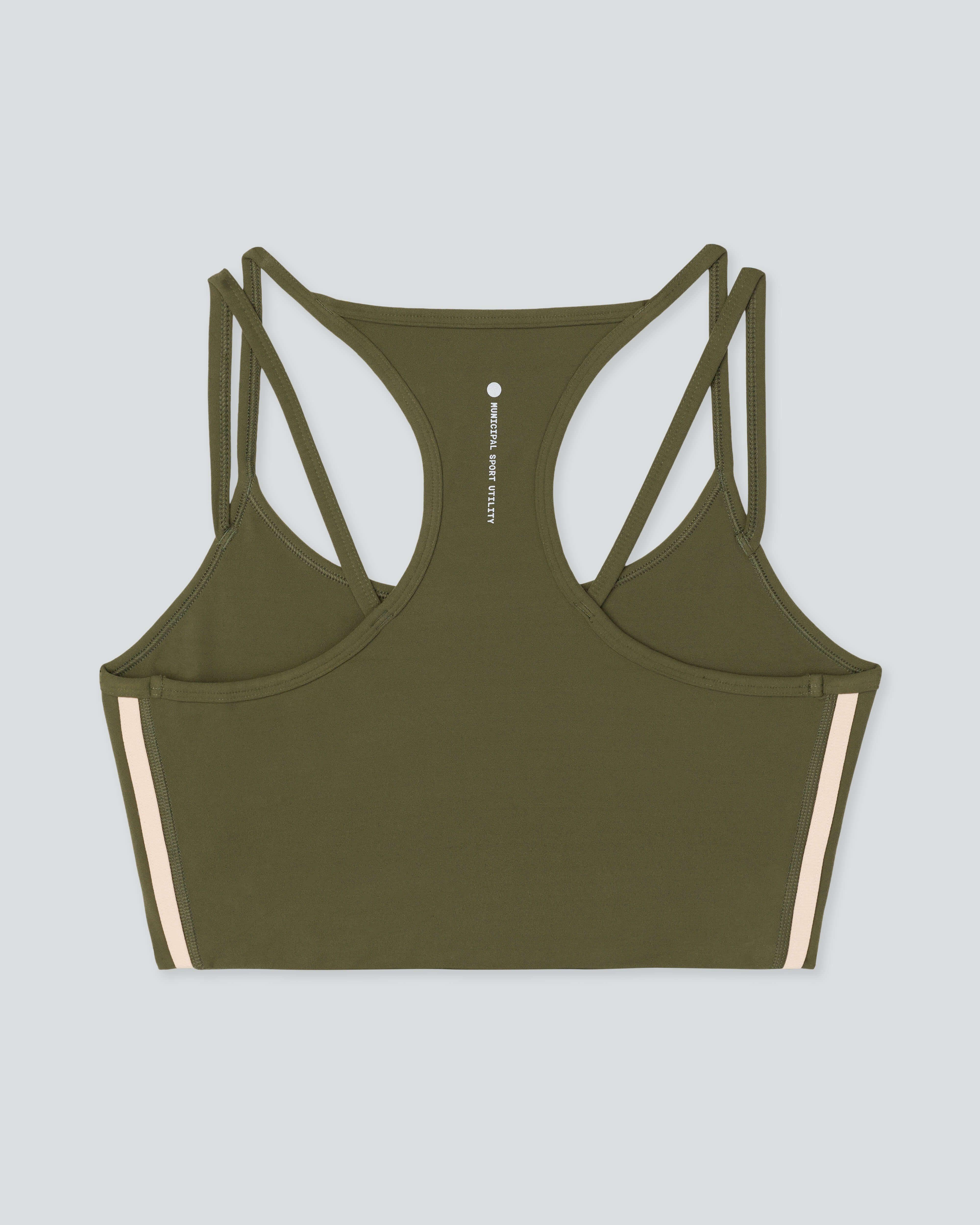 Women's Inflow Lightweight Bra |Army| flat back
