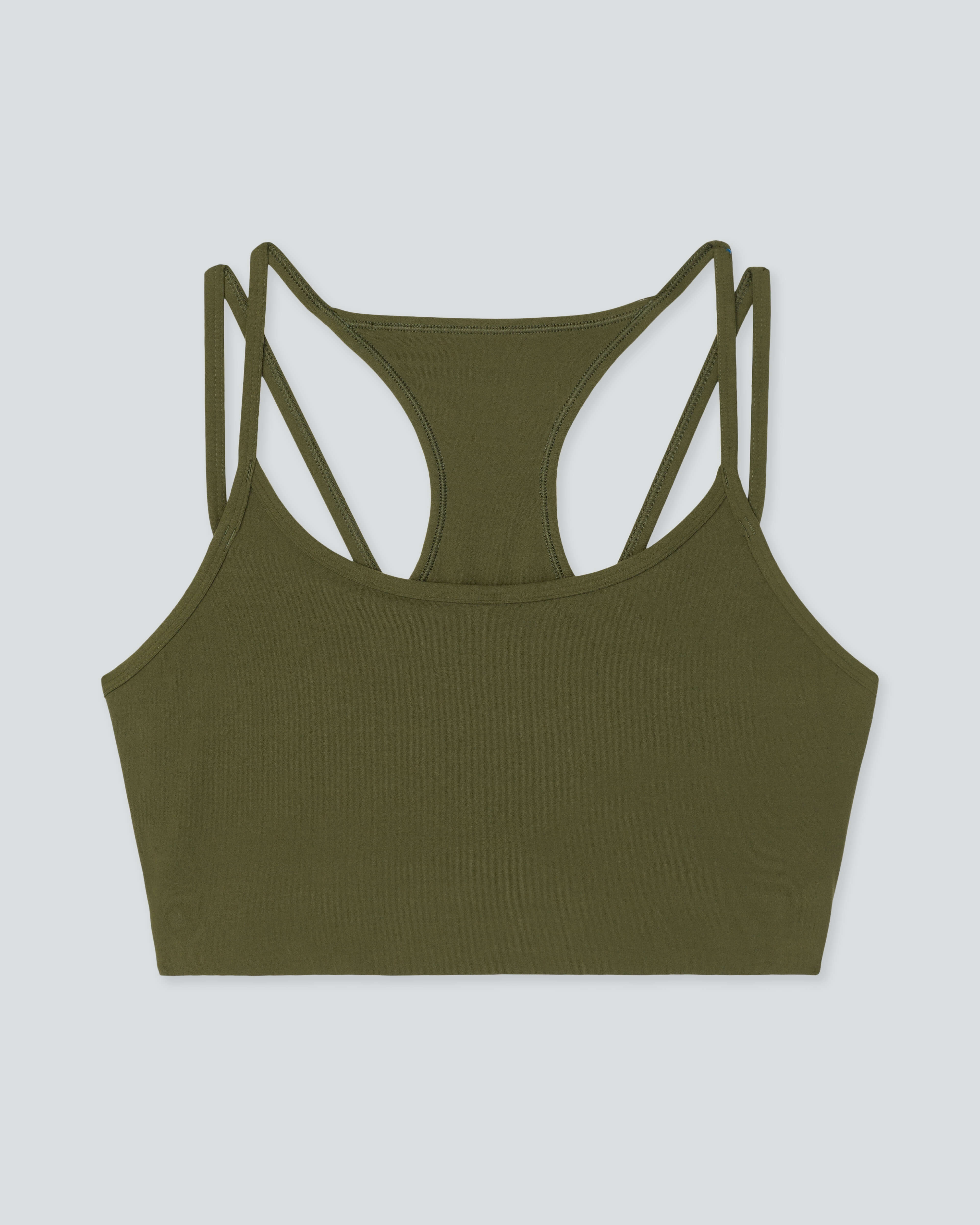 Women's Inflow Lightweight Bra |Army| flat front