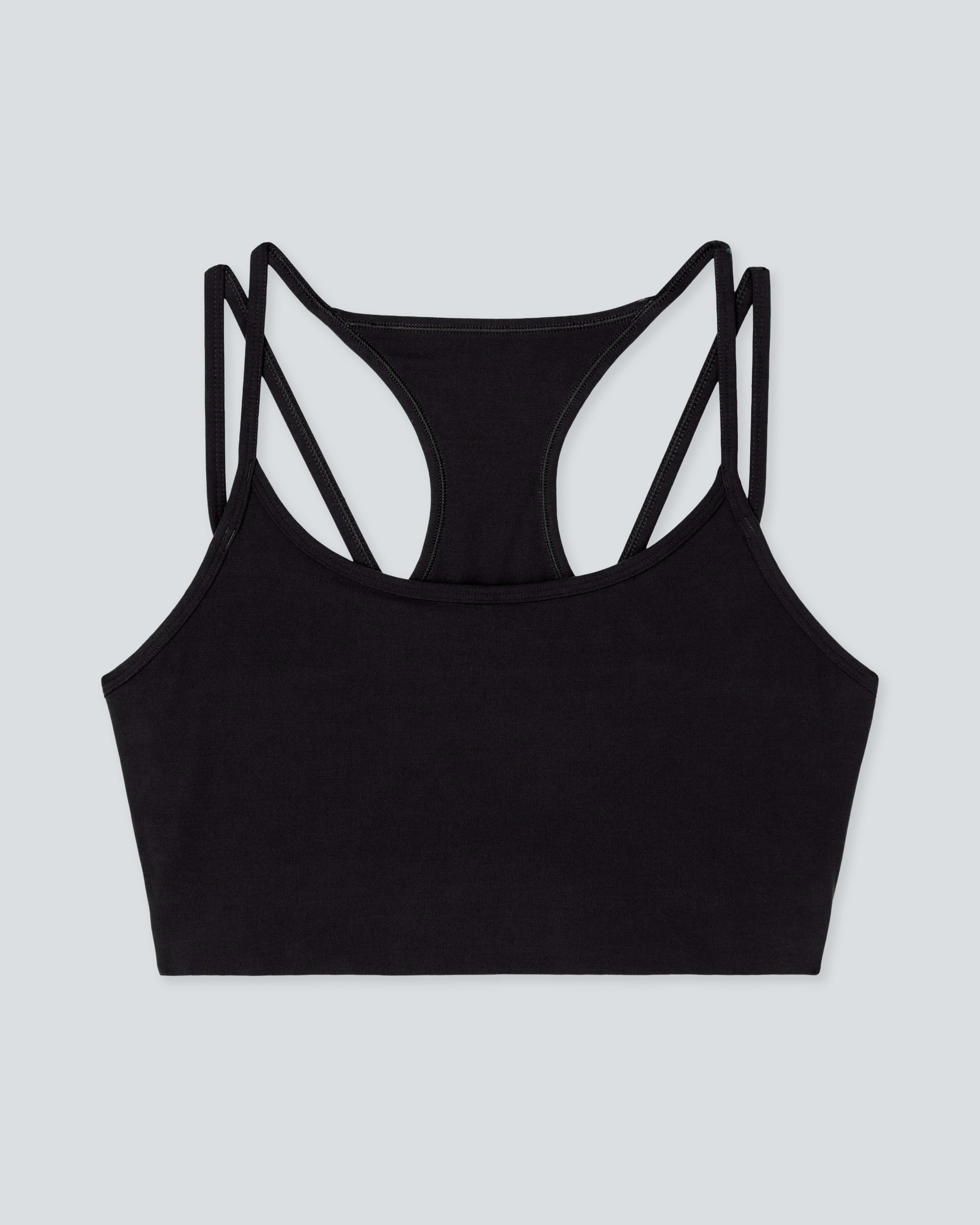 Women's Inflow Lightweight Bra |Black| flat front