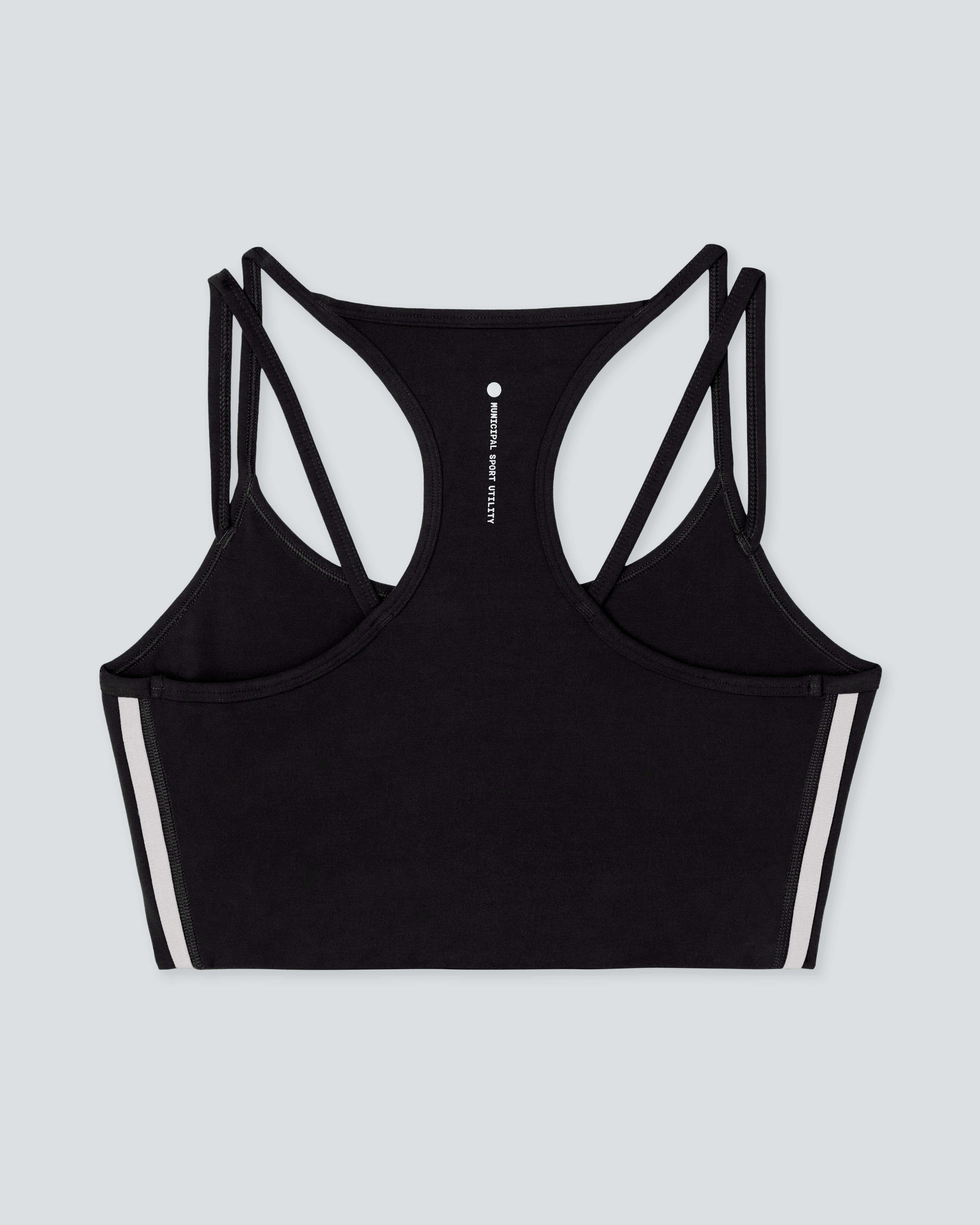 Women's Inflow Lightweight Bra |Black| flat back
