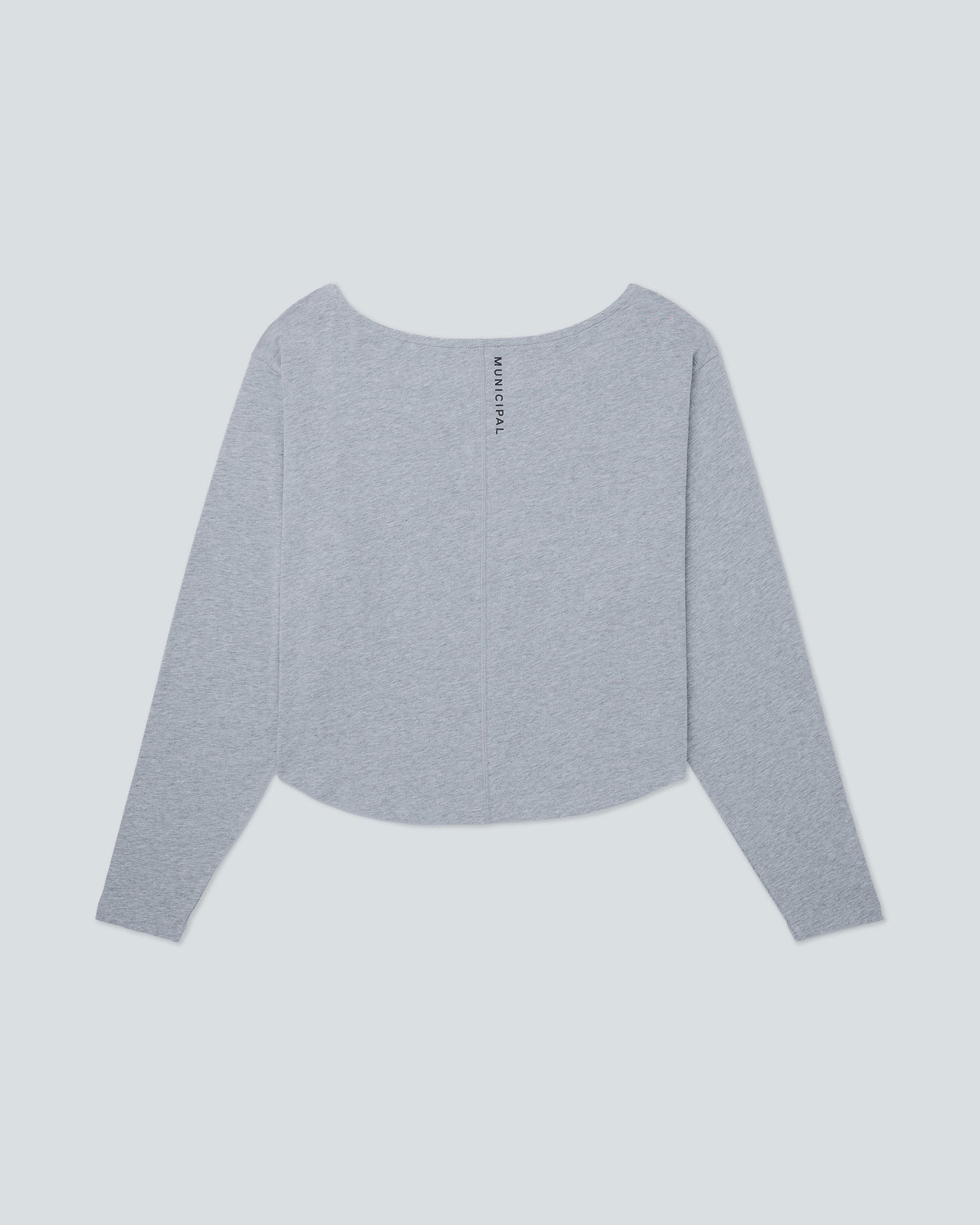 Women's Low Key LS T-Shirt |Athletic Gray Heather| flat back