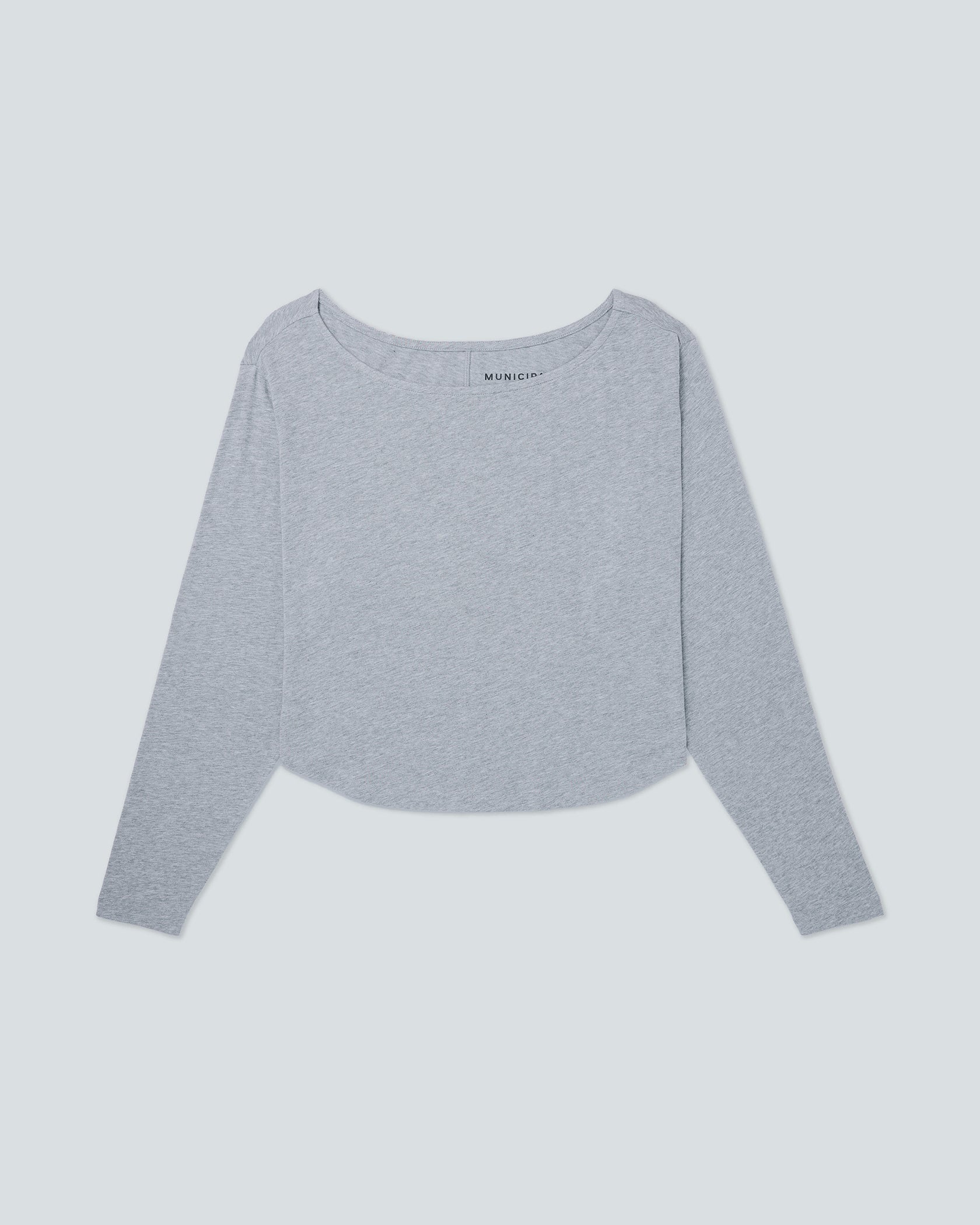 Women's Low Key LS T-Shirt |Athletic Gray Heather| flat front