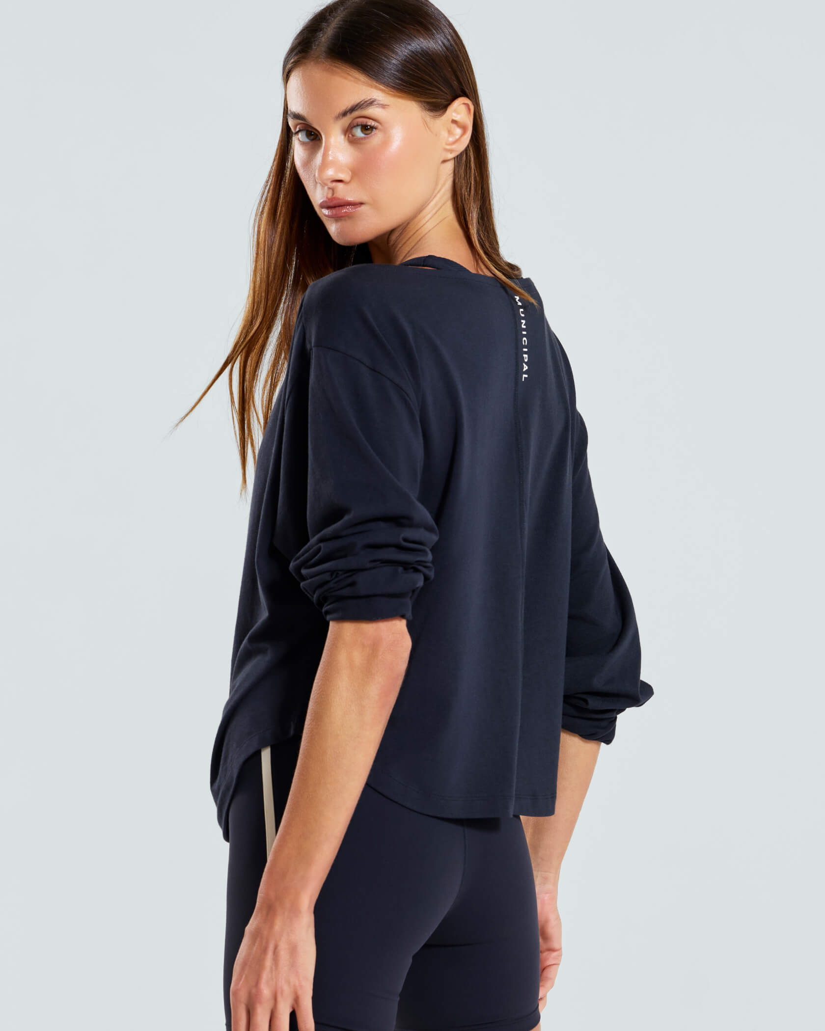 Women's Low Key LS T-Shirt |Black| detail