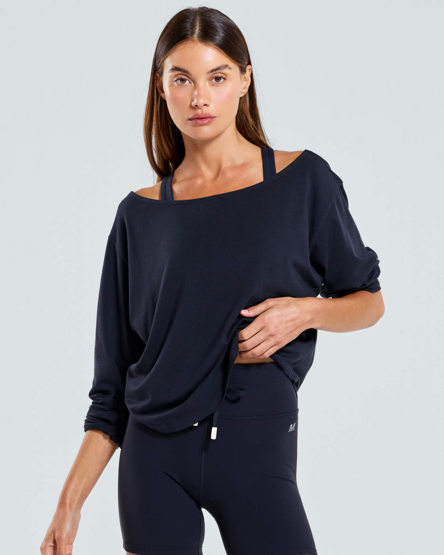 Women's Low Key LS T-Shirt |Black| hover