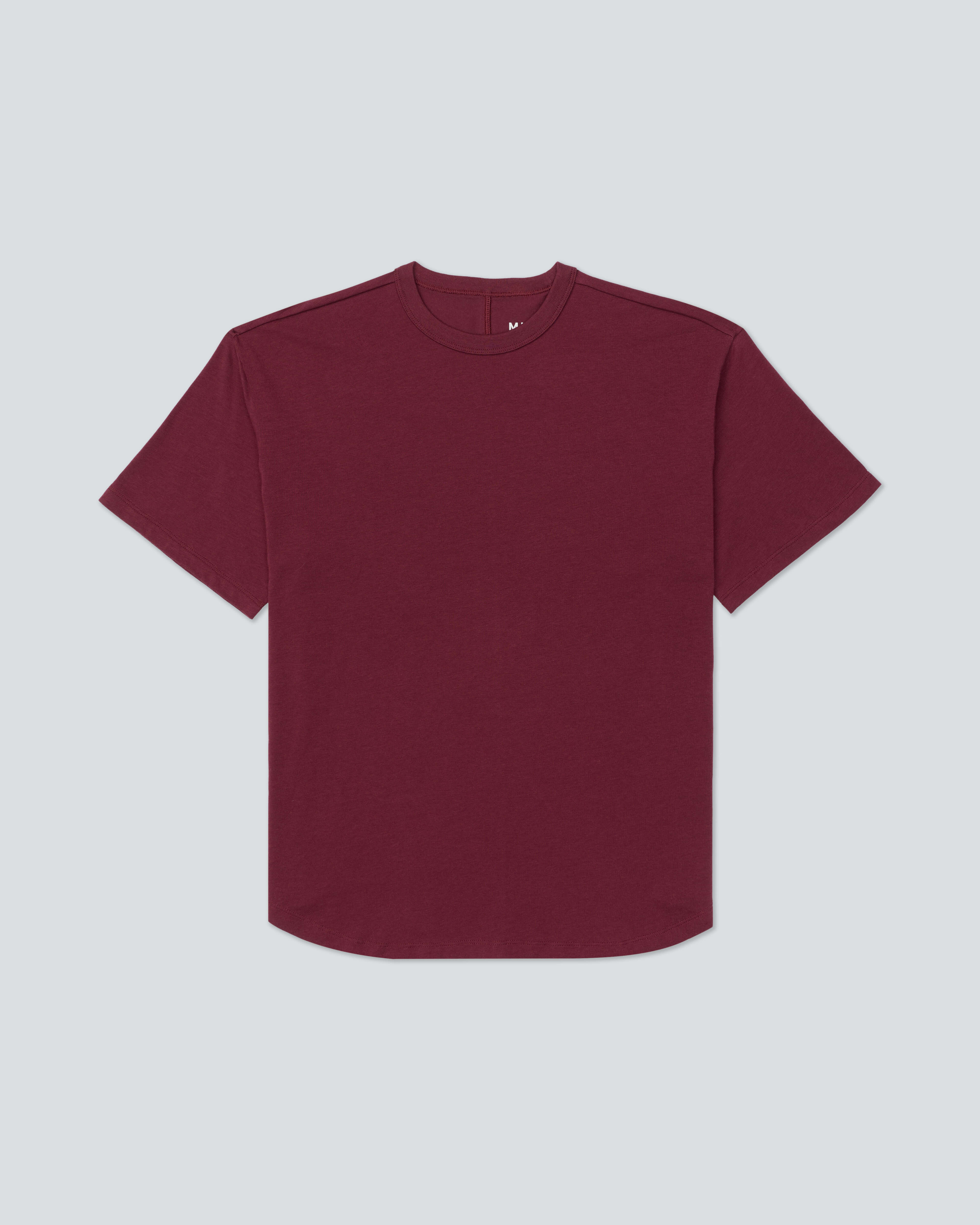Women's Low Key T-Shirt |Merlot| flat front