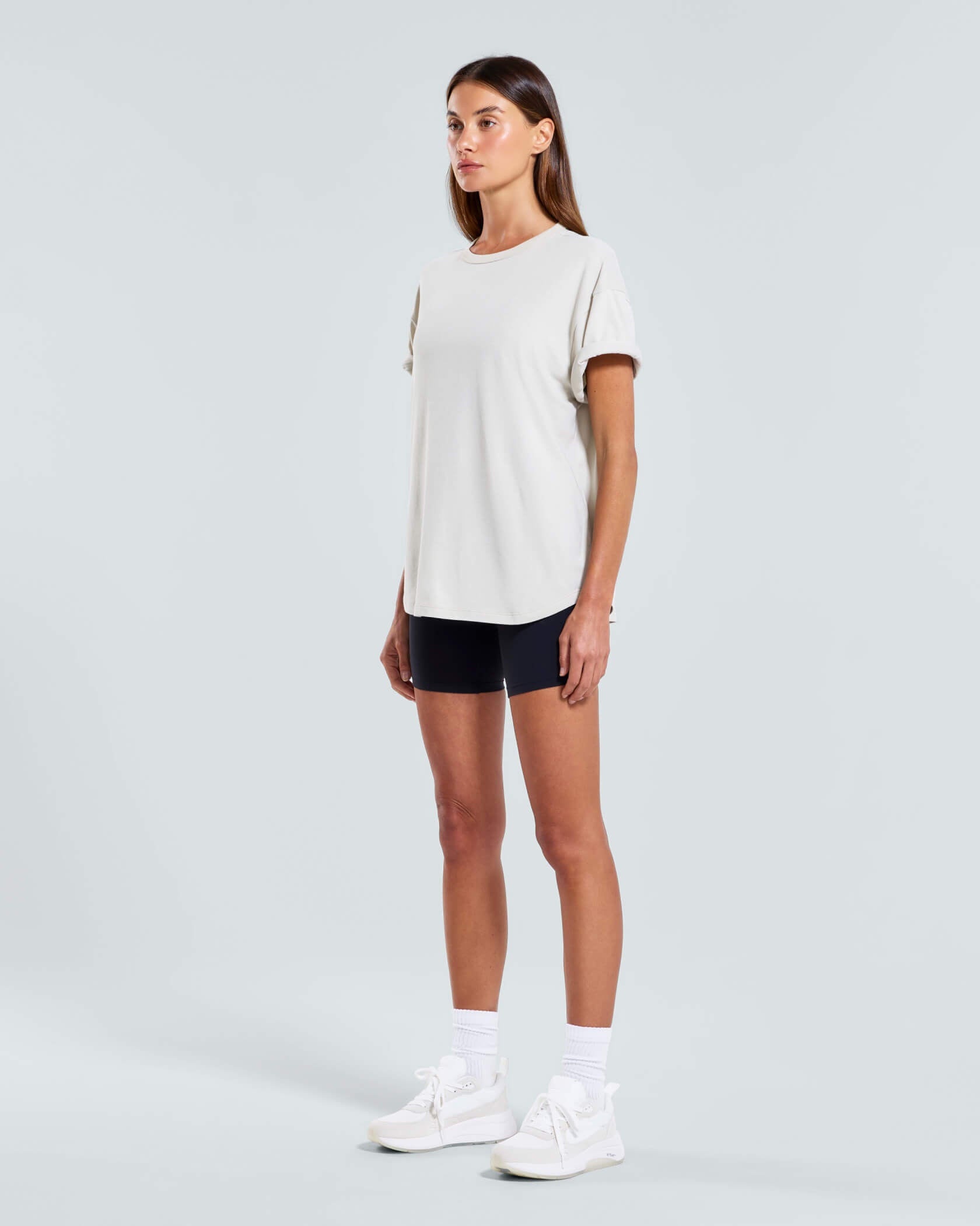 Women's Low Key T-Shirt |Silver Lining| side