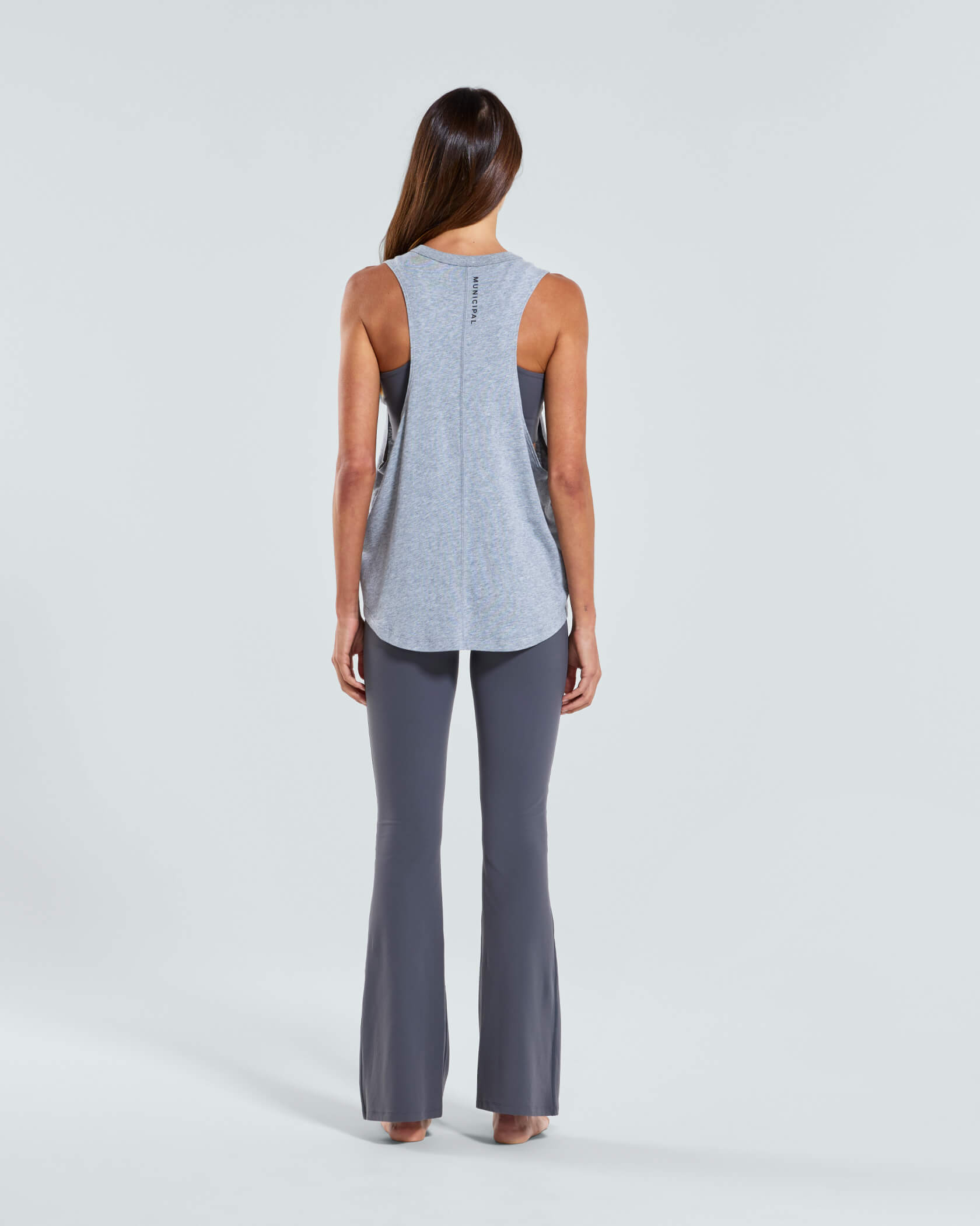 Women's Low Key Tank |Heather Gray| back