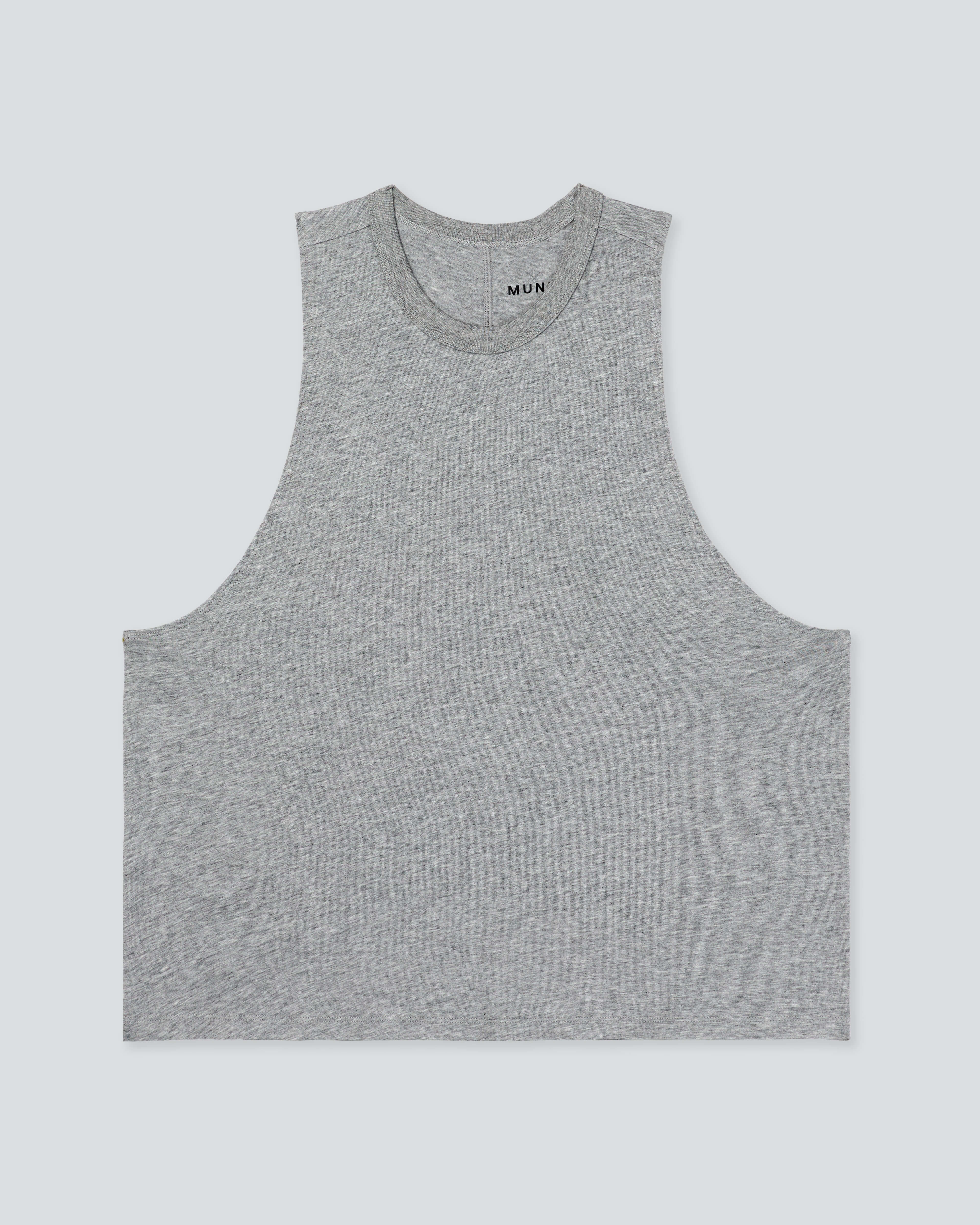 Women's Low Key Tank |Heather Gray| flat front