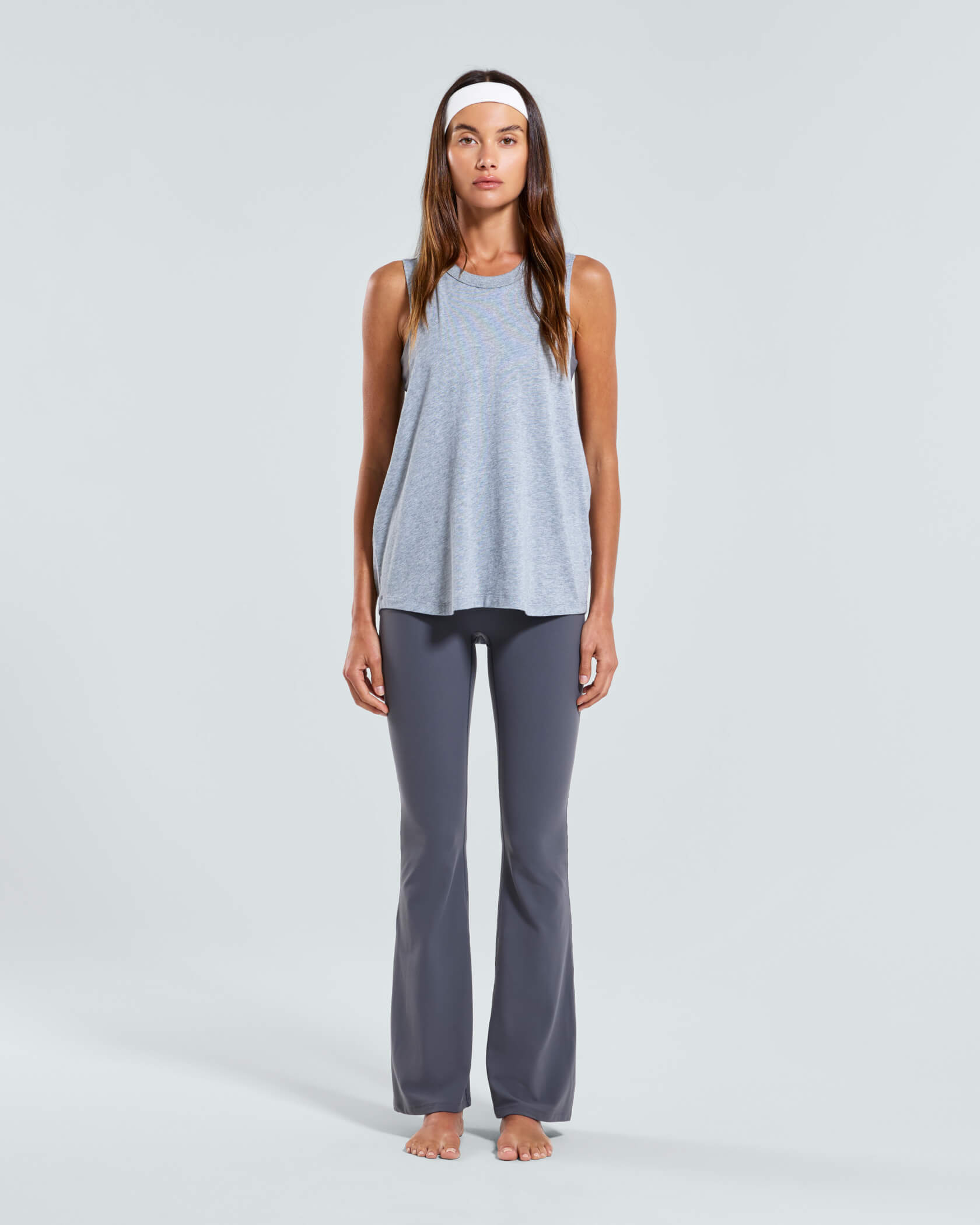 Women's Low Key Tank |Heather Gray| front