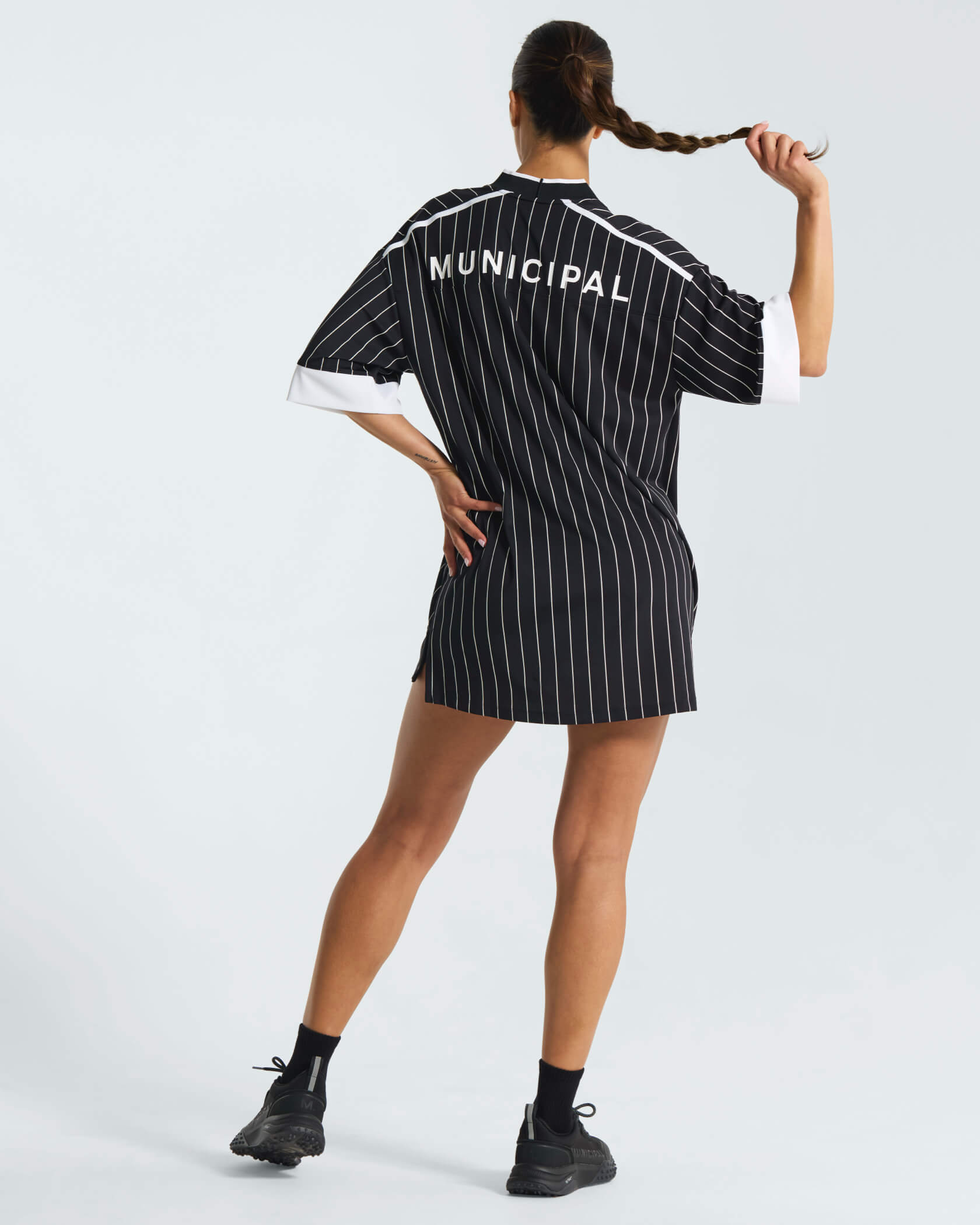 Women's Match Day Dress |Black Stripe| back