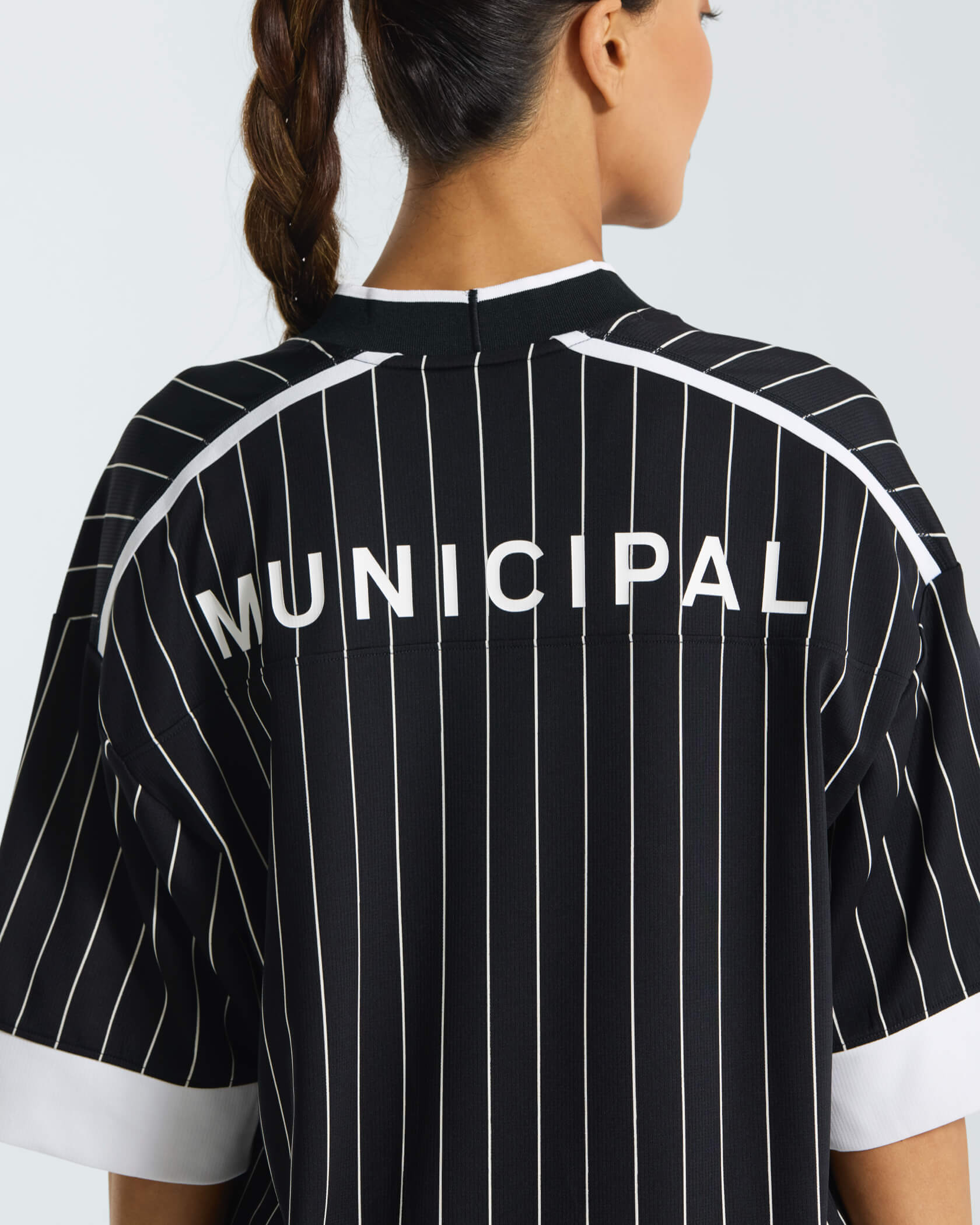 Women's Match Day Dress |Black Stripe| logo