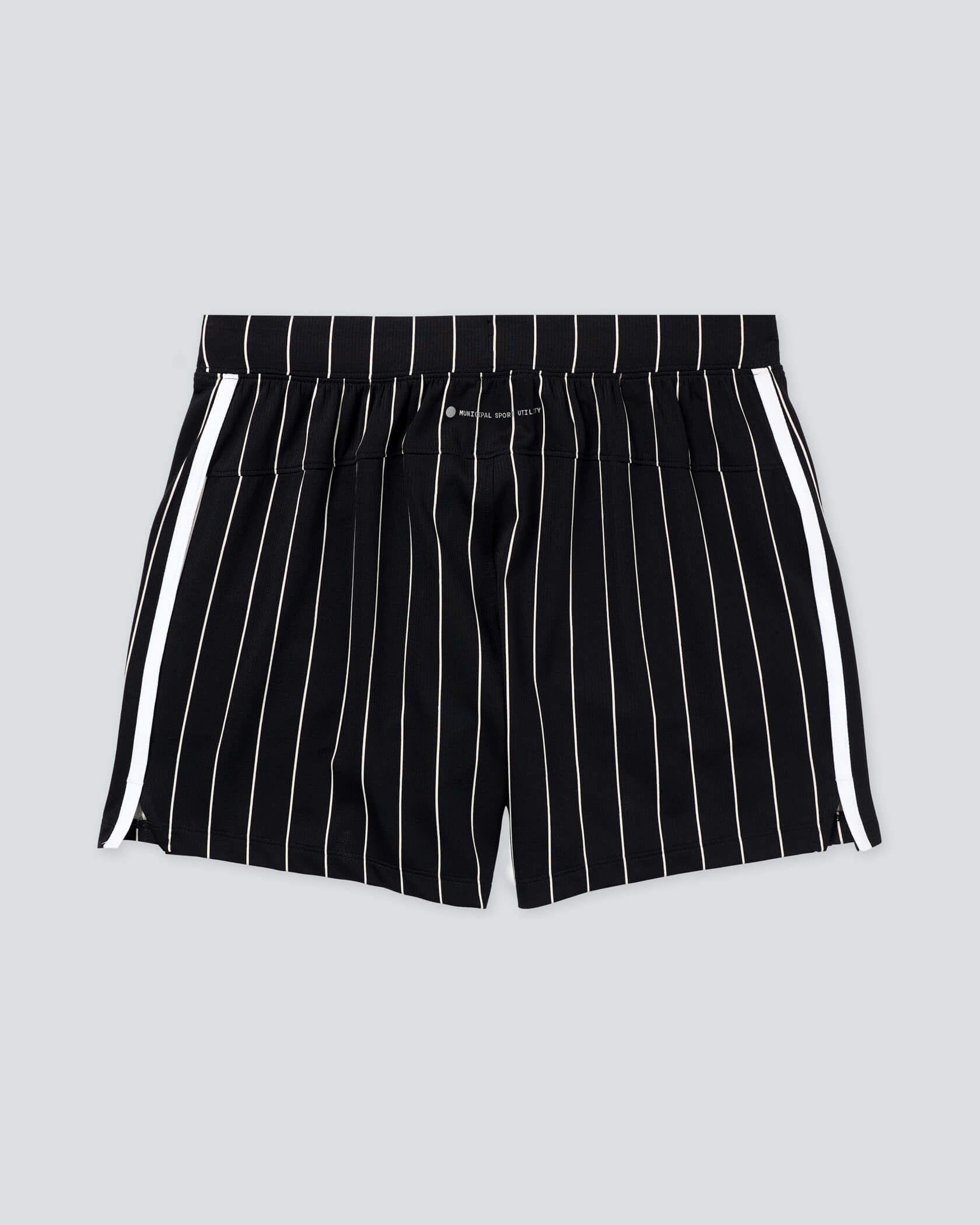Women's Match Day Shorts |Black Stripe| flat