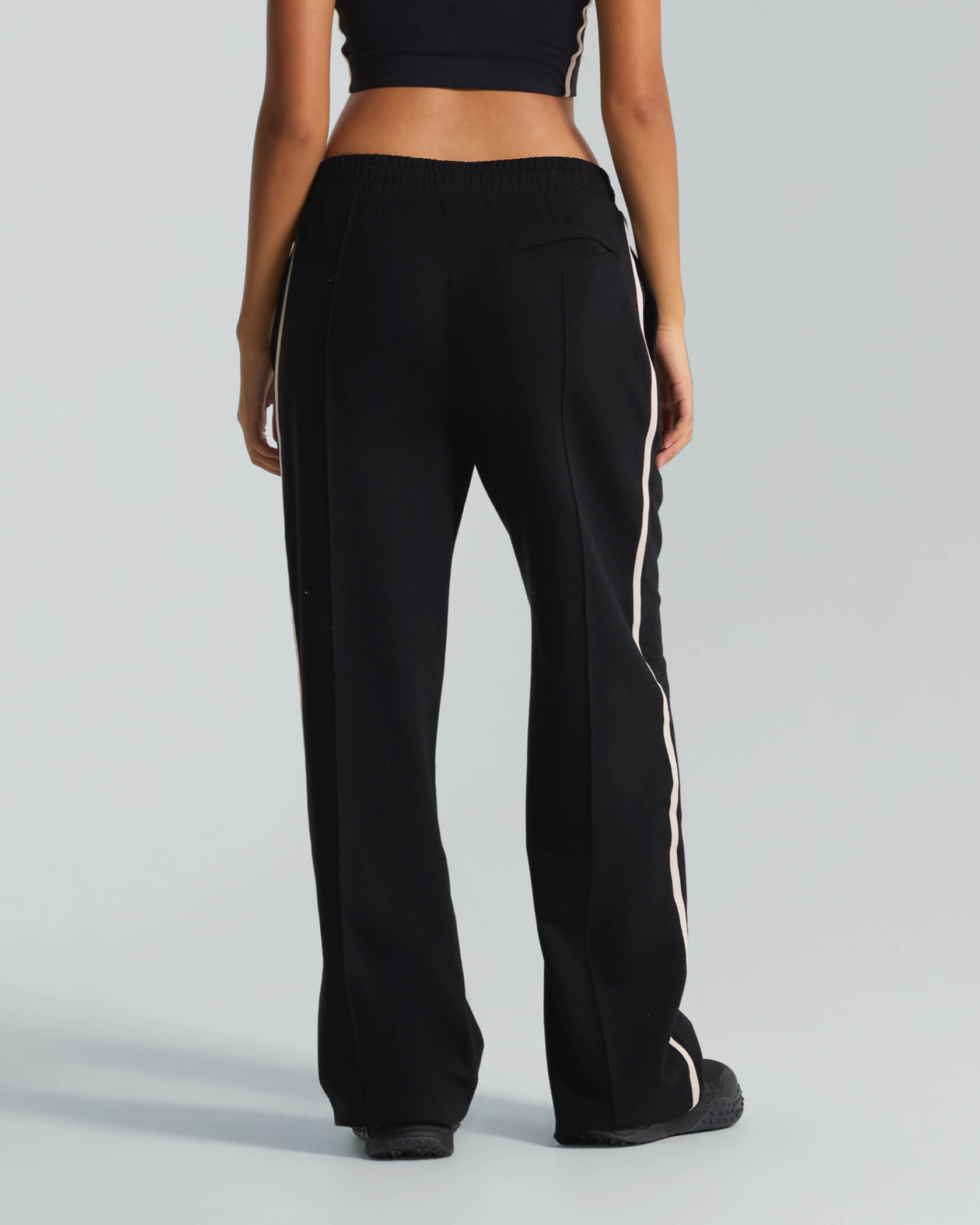 Women's Metro Wide Leg Trackpants |Black| back