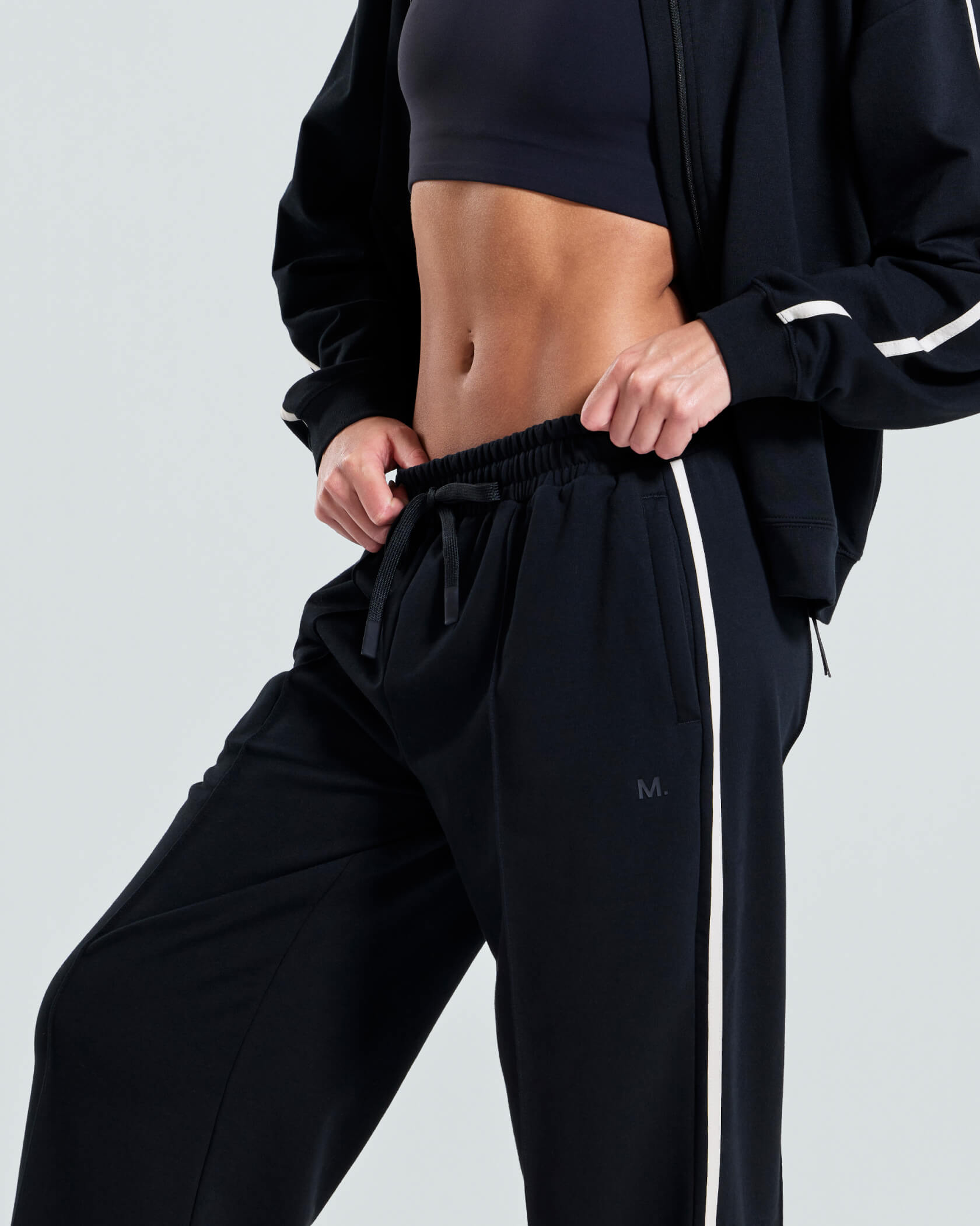 Women's Metro Wide Leg Trackpants |Black| detail