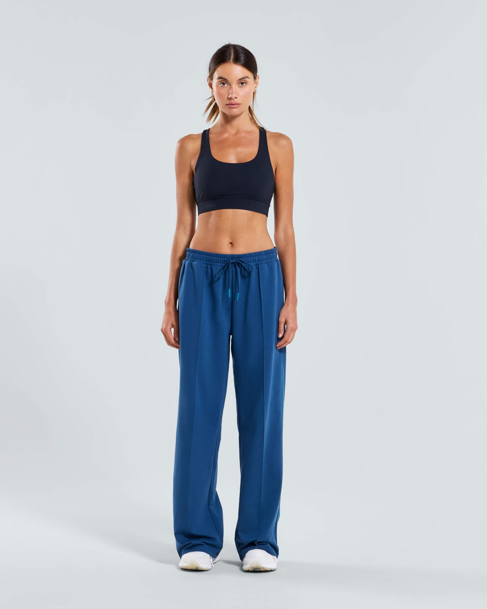 Women's Metro Wide Leg Trackpants |Blue Wing| front