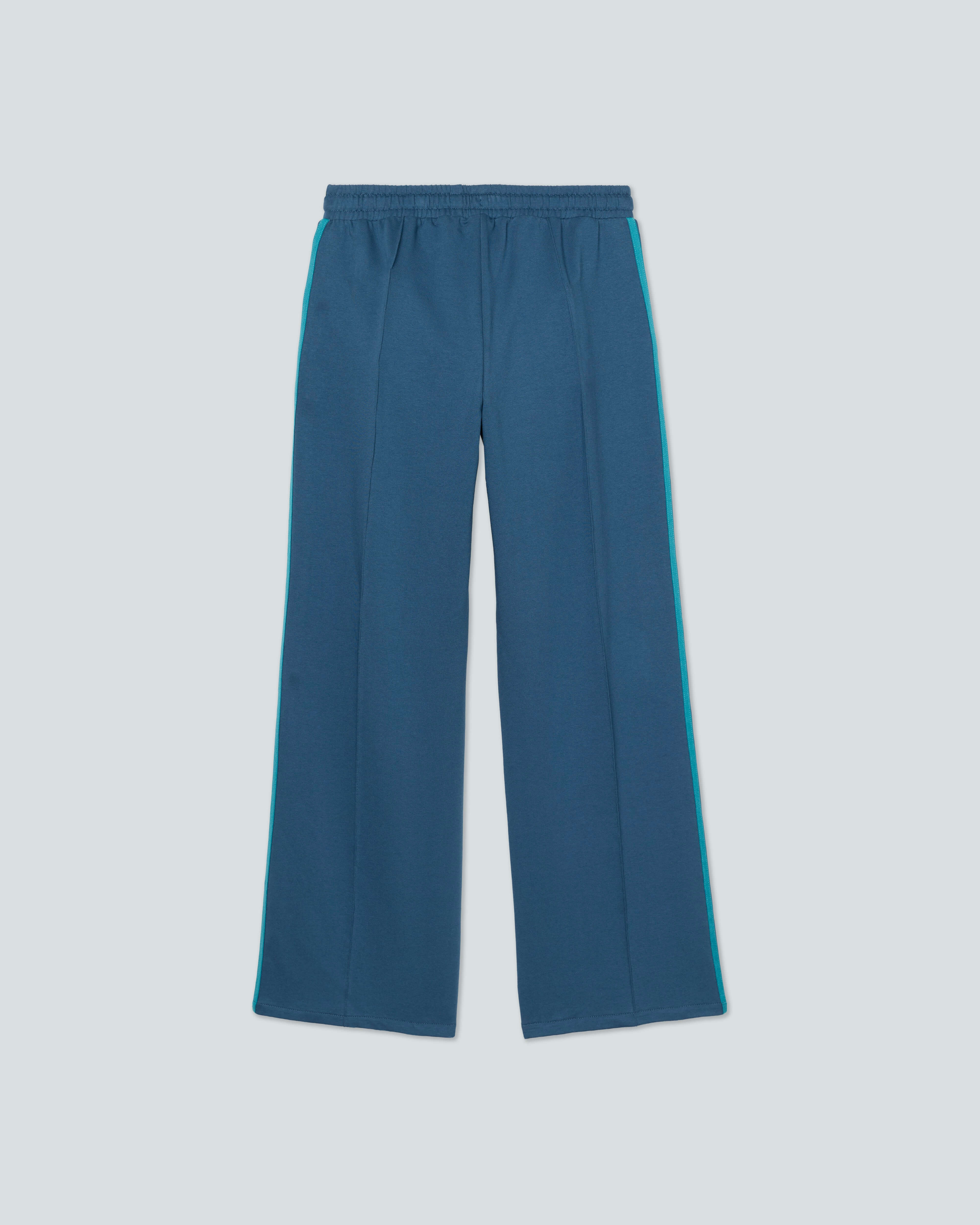 Women's Metro Wide Leg Trackpants |Blue Wing| flat back