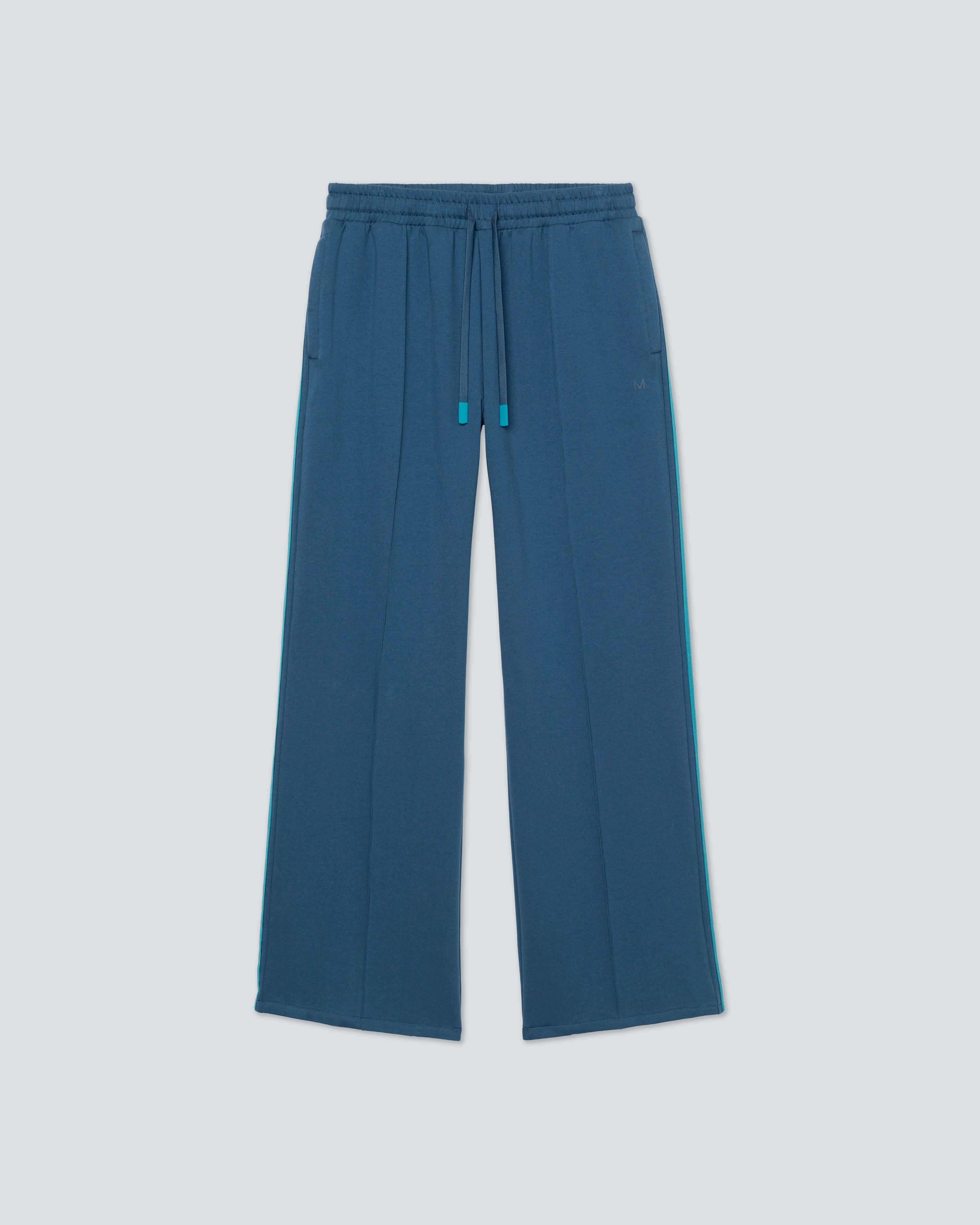 Women's Metro Wide Leg Trackpants |Blue Wing| flat front