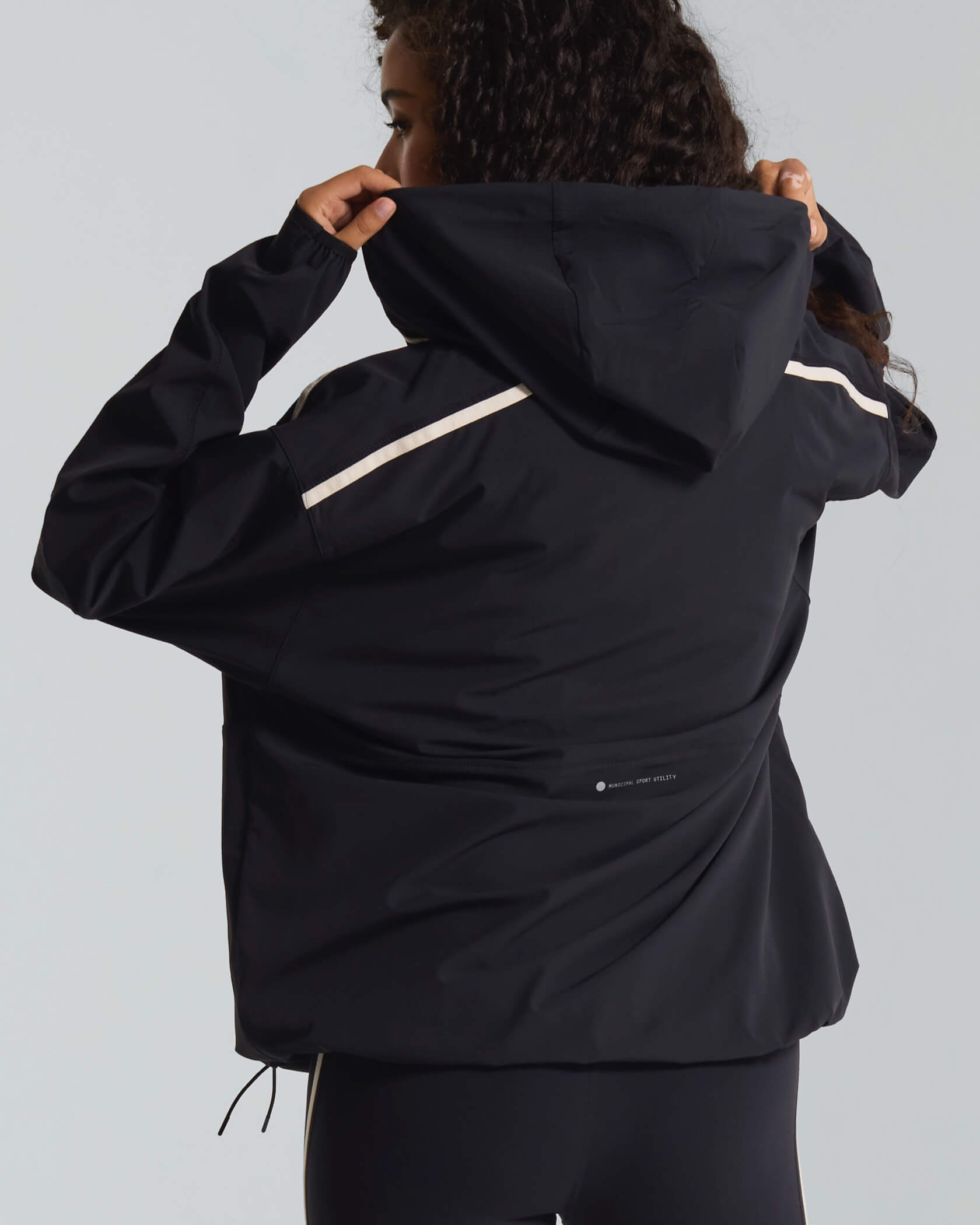 Women's Momentum Half Zip Anorak |Black| back