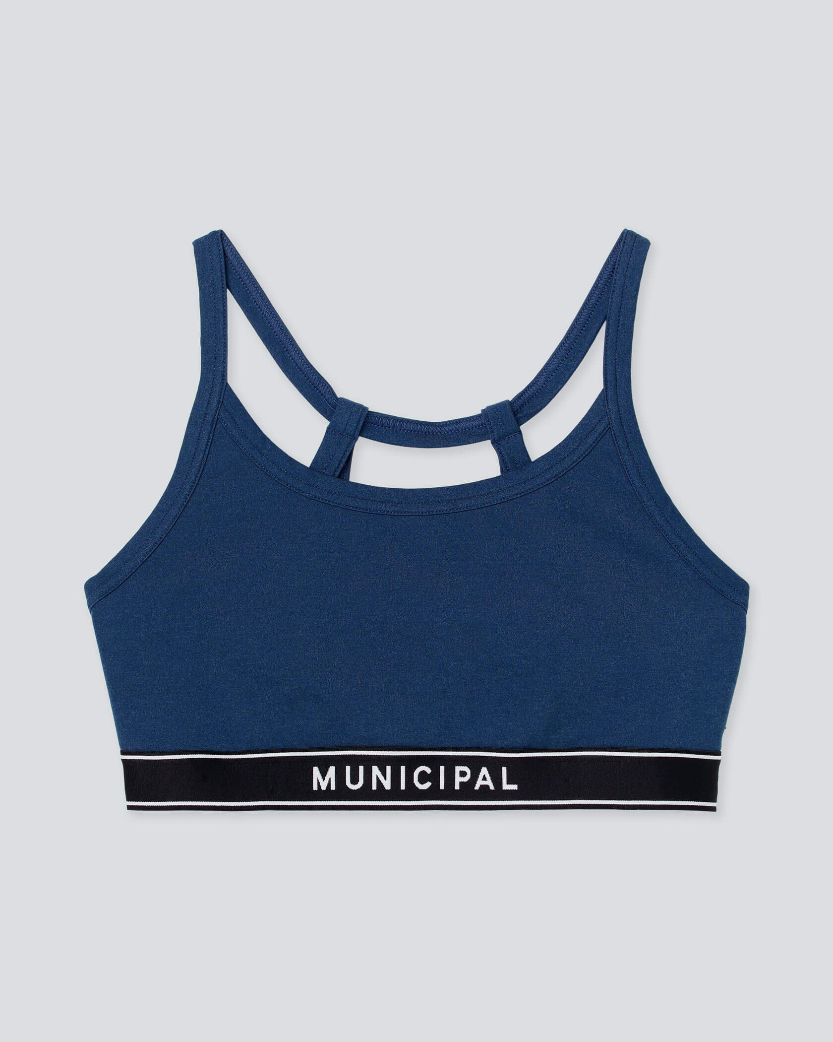 Women's Motivate Strappy Bra |Blue Wing| hover