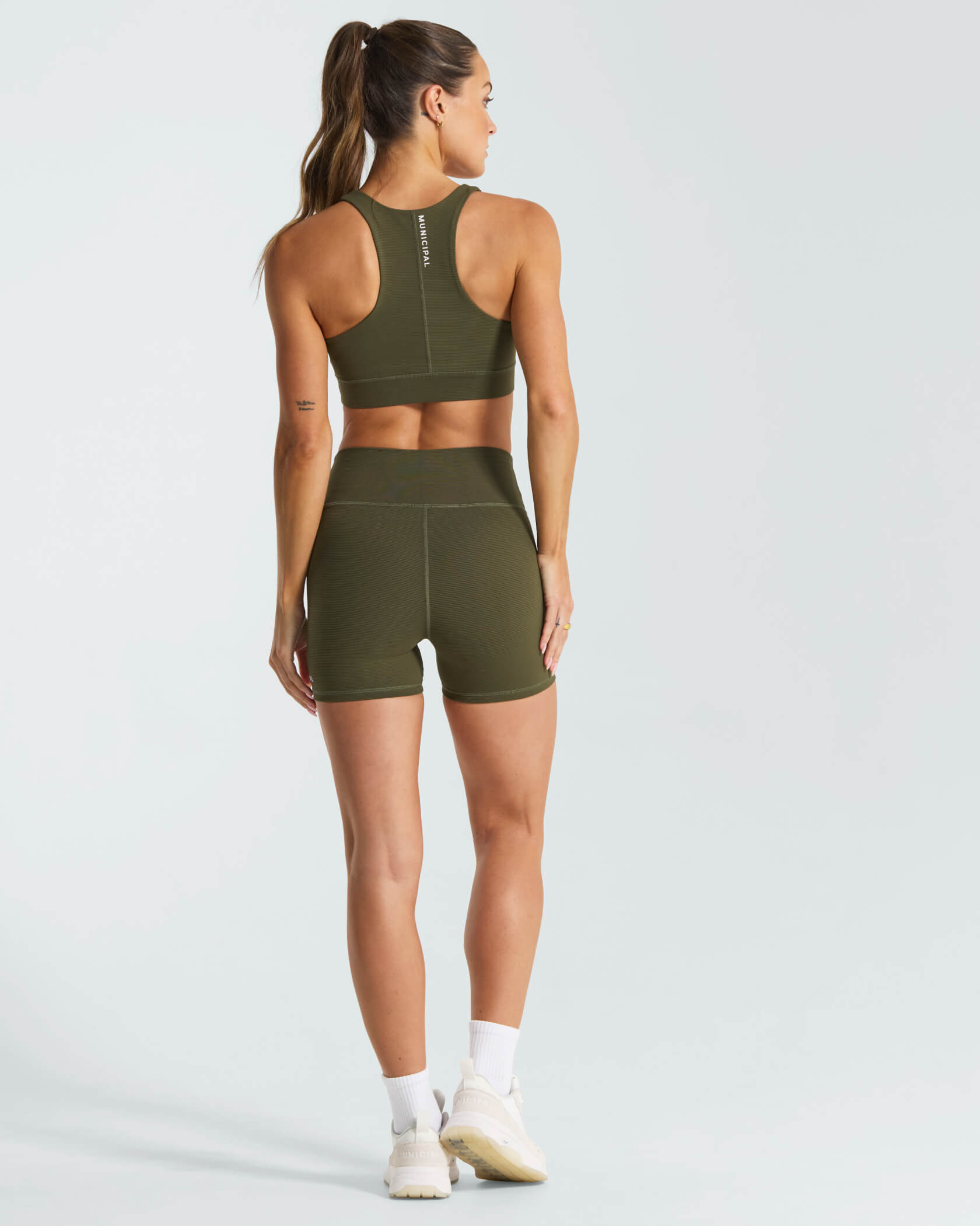 Women's New Favorite Bike Shorts |Army Texture| back