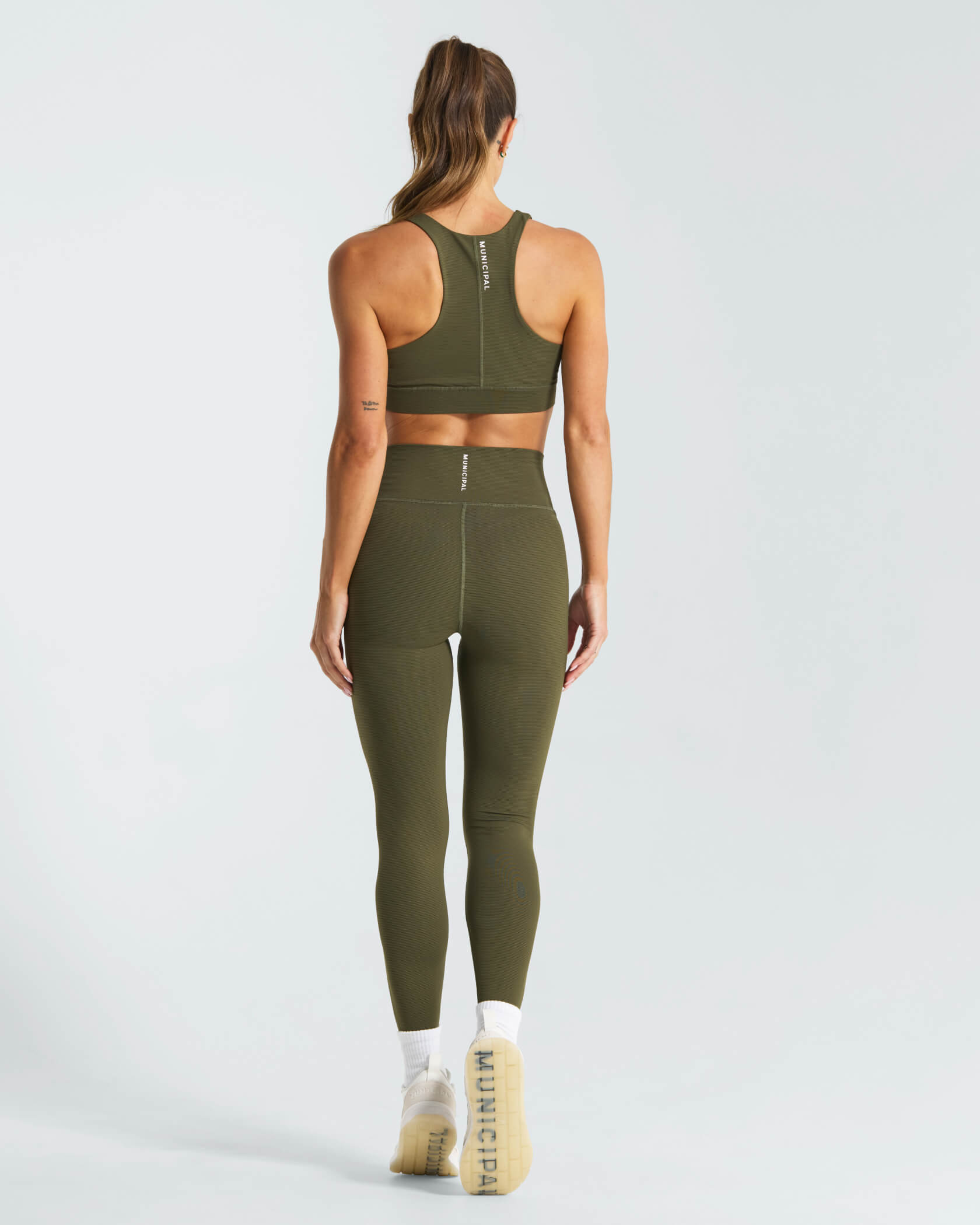 Women's New Favorite Leggings |Army Texture| back