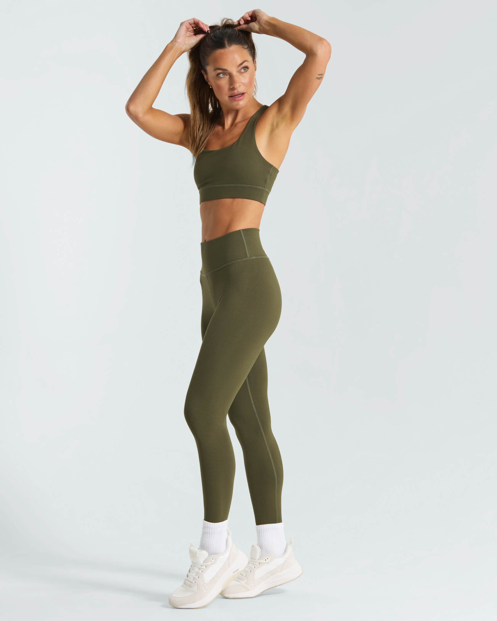Women's New Favorite Leggings |Army Texture| outfit
