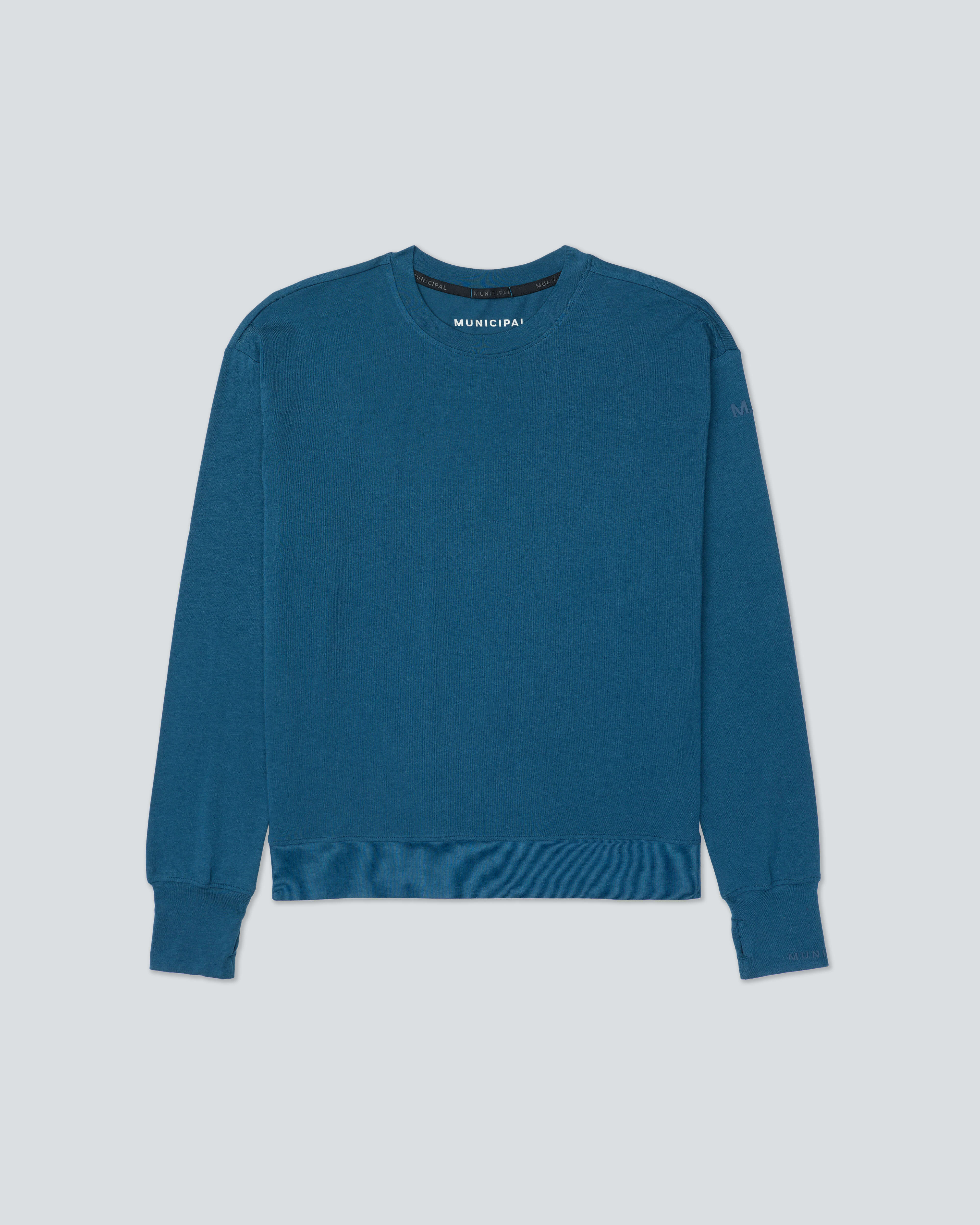 Women's New Favorite LS Top |Blue Wing| flat front