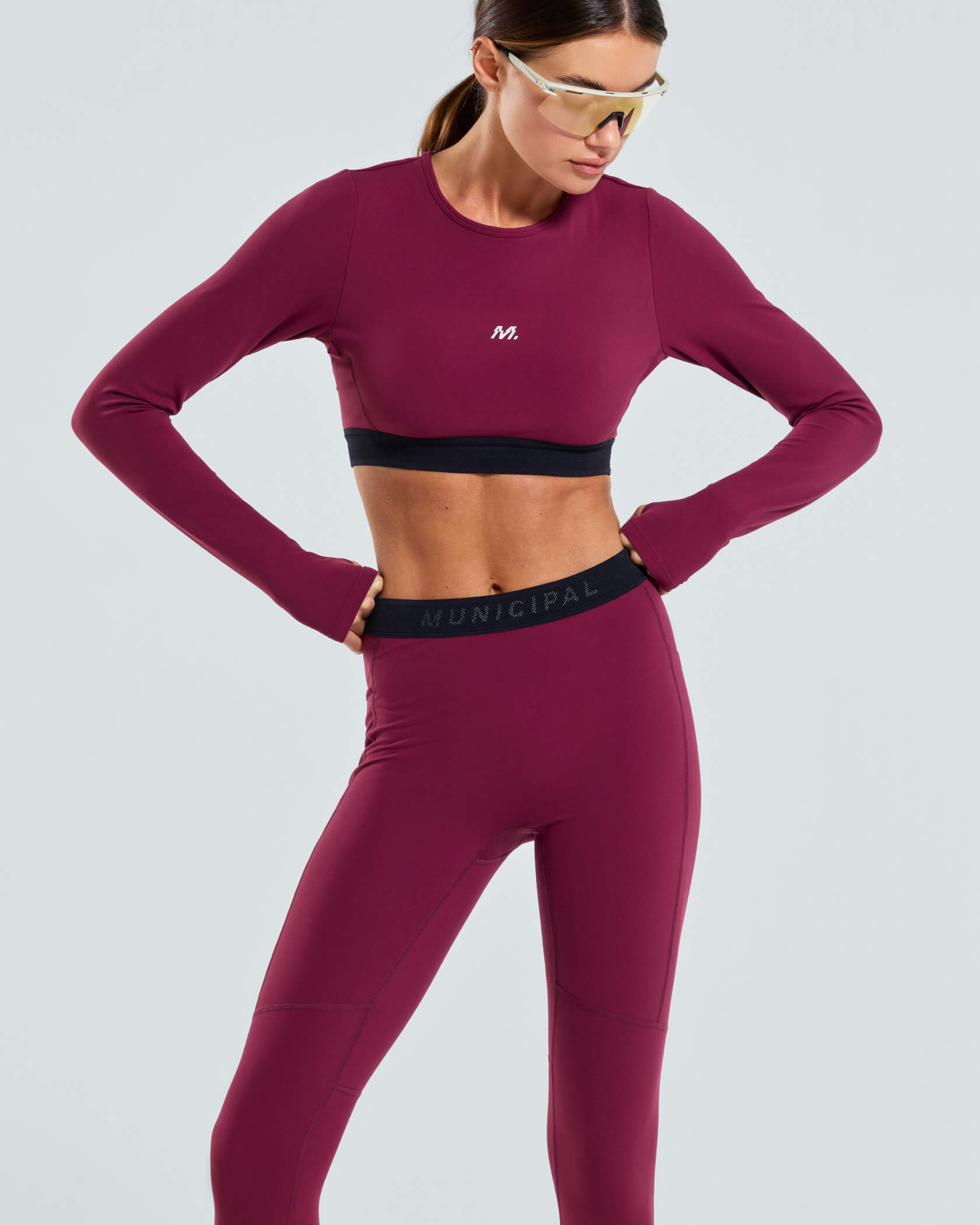 Women's Run Core Legging |Merlot| lifestyle