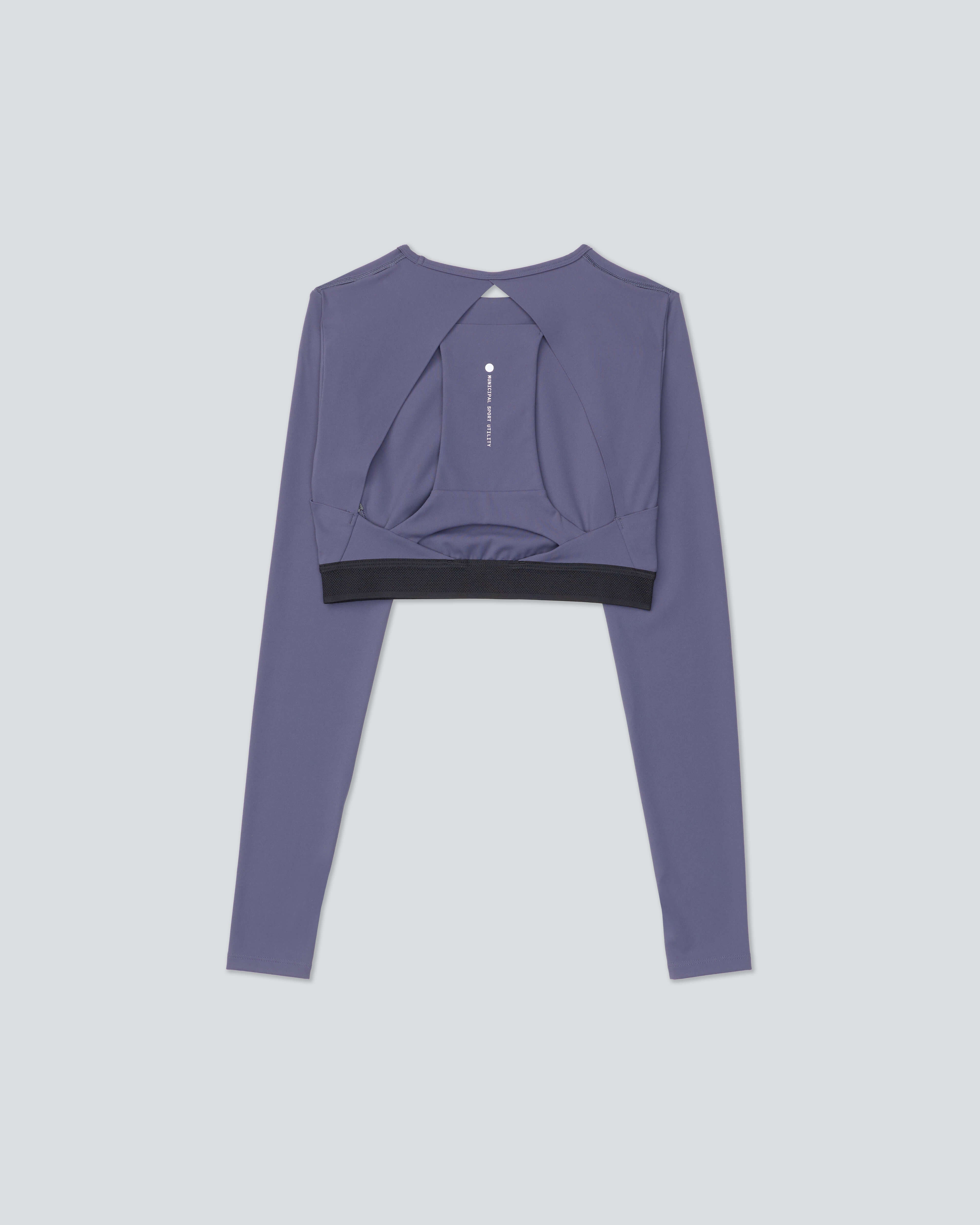 Women's Run Core LS Bra |Graystone| flat back
